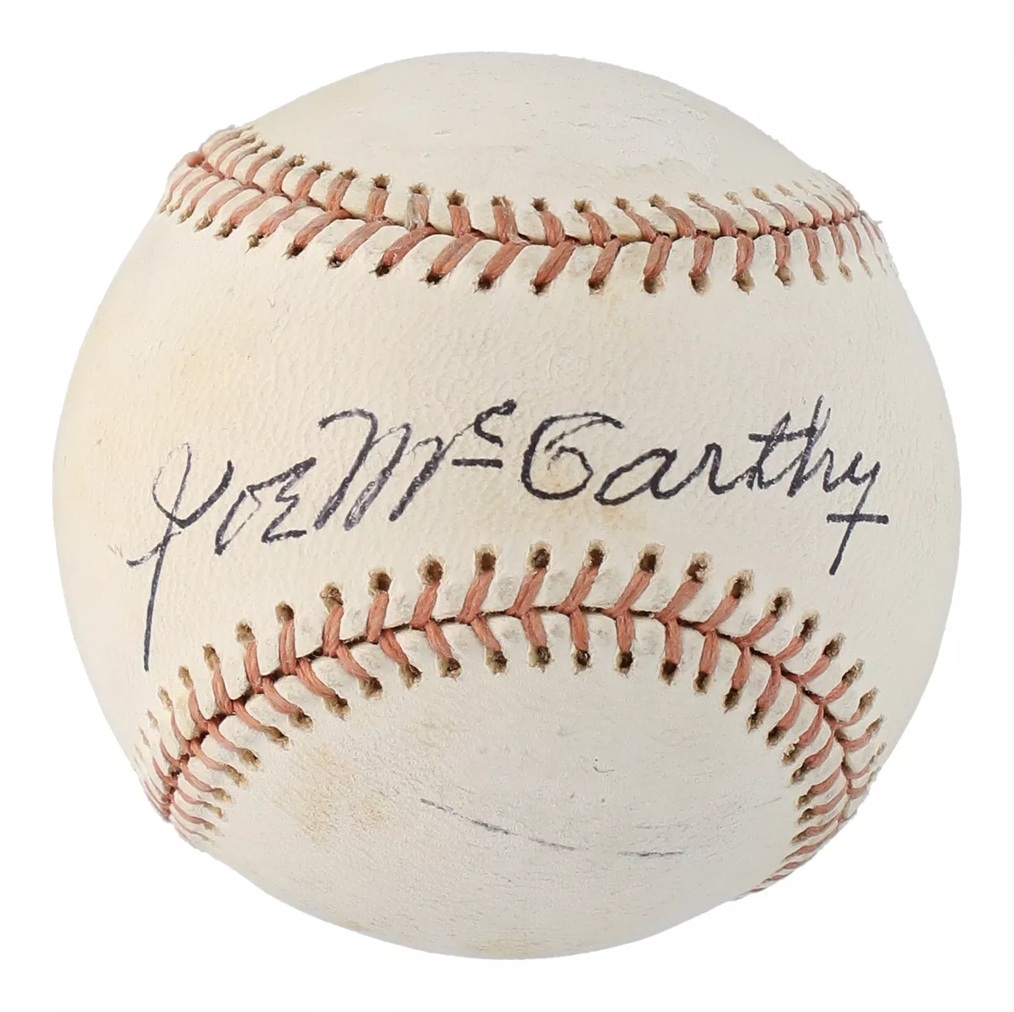 Beautiful Joe Mccarthy Single Signed American League Baseball With JSA COA