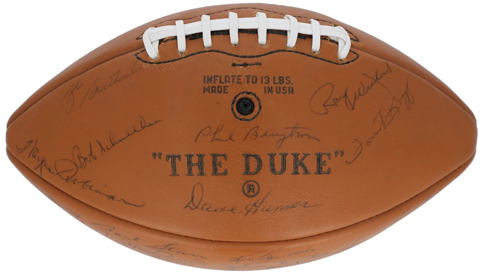 1969 Green Bay Packers Team Signed Football Bart Starr Nitschke 50 Sigs Beckett