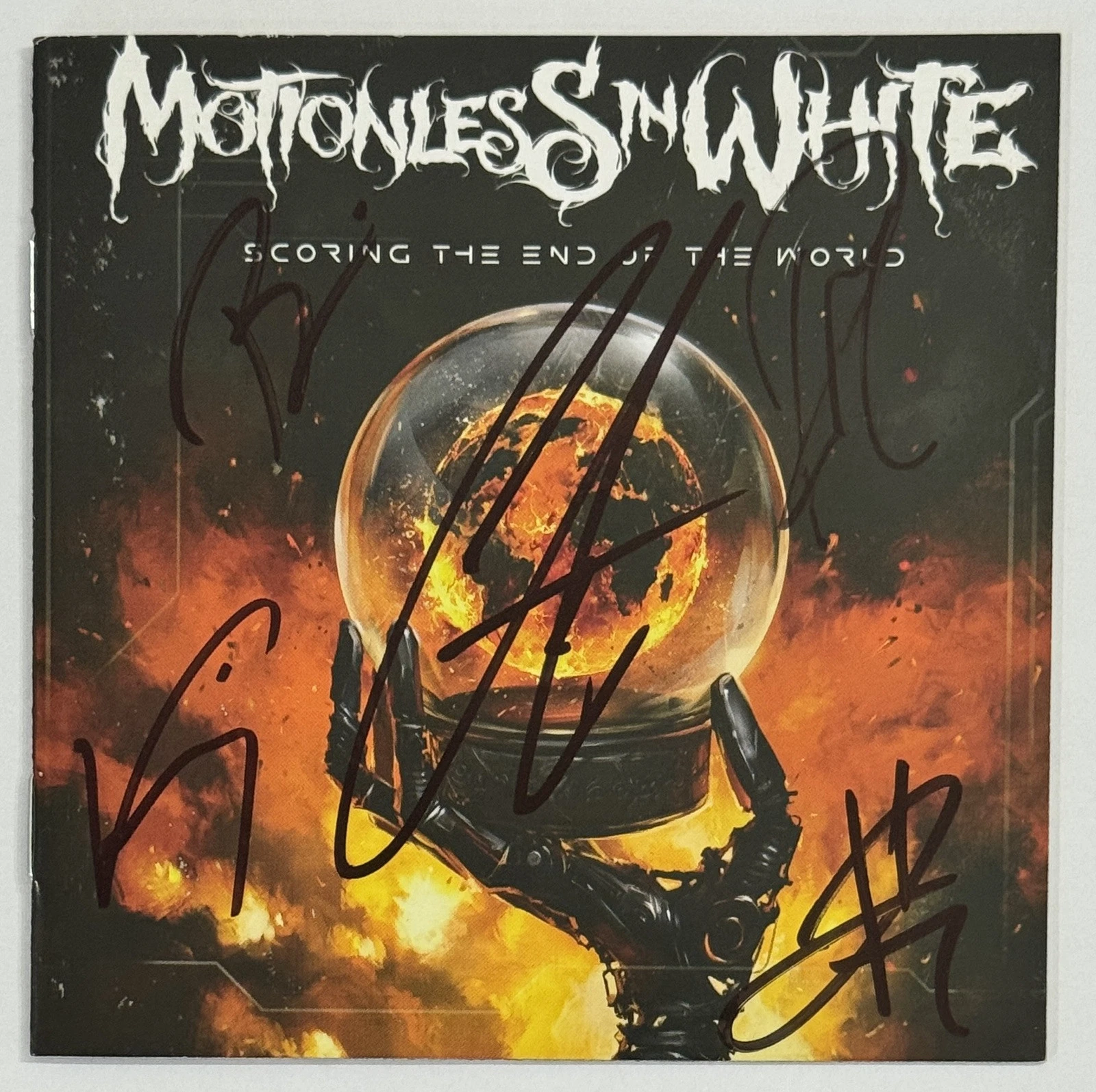 Motionless In White BAND Signed Autographed CD Cover Book & CD Beckett BAS COA