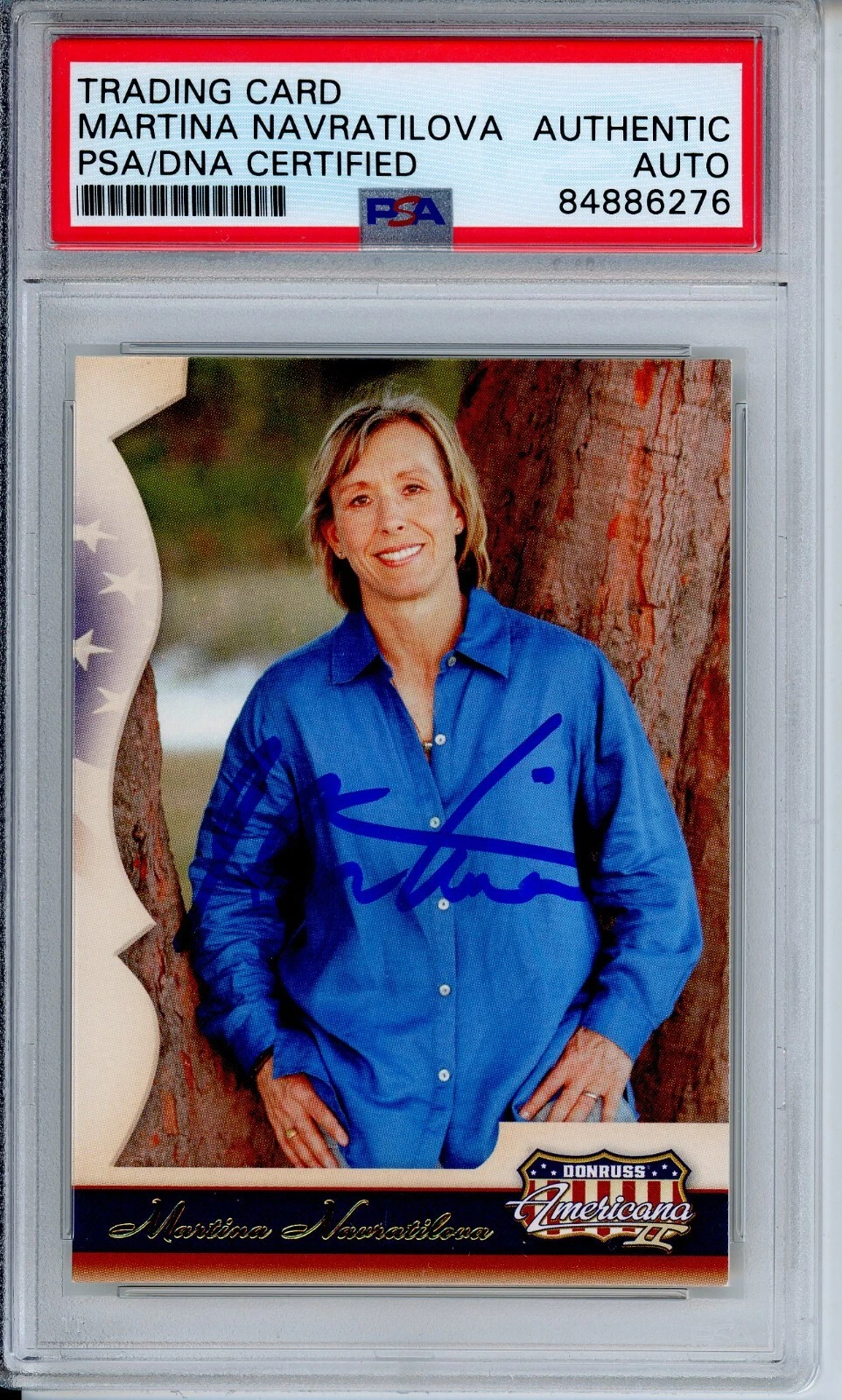 2008 Panini Americana Martina Navratilova Signed Card PSA DNA AUTOGRAPH SIGNED
