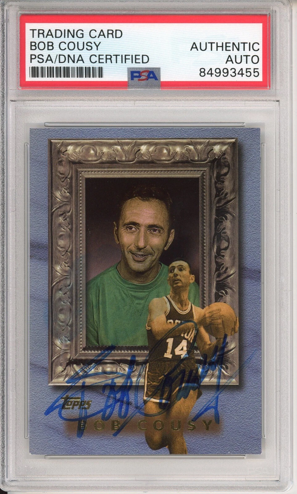 1999 Topps Classics Bob Cousy Signed PSA DNA COA Autographed HOF Boston Celtics