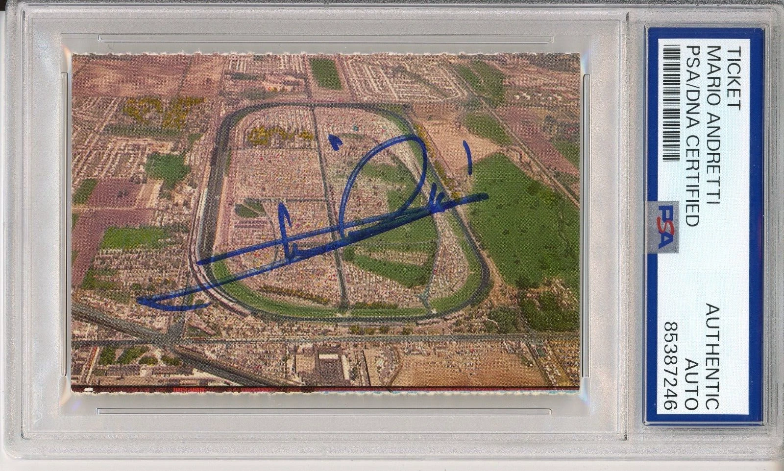 Indianapolis Indy 500 Ticket Signed By Mario Andretti PSA DNA COA Autograph F1