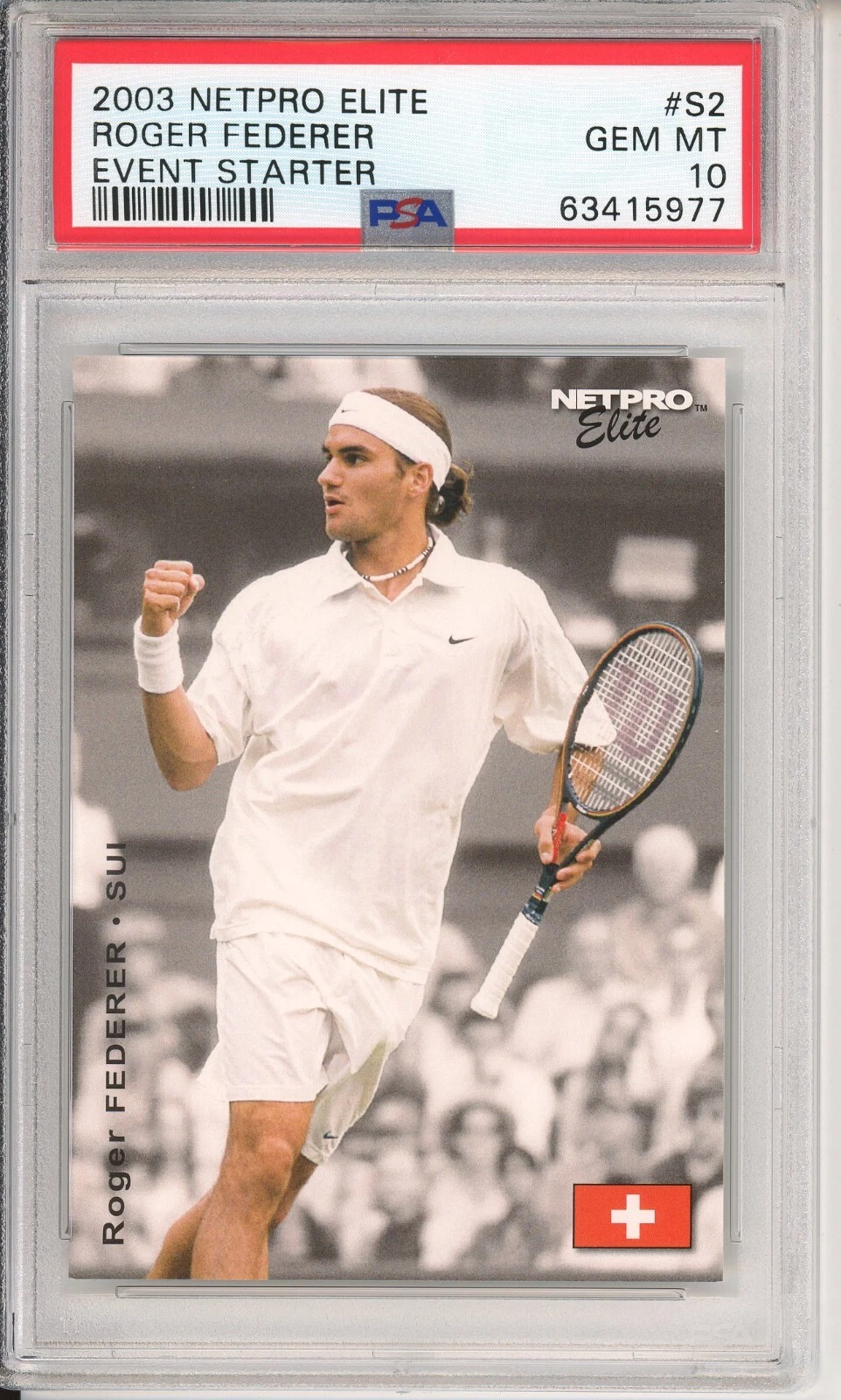 2003 NETPRO ELITE EVENT EDITION #S2 ROGER FEDERER ROOKIE CARD PSA GEM MINT 10