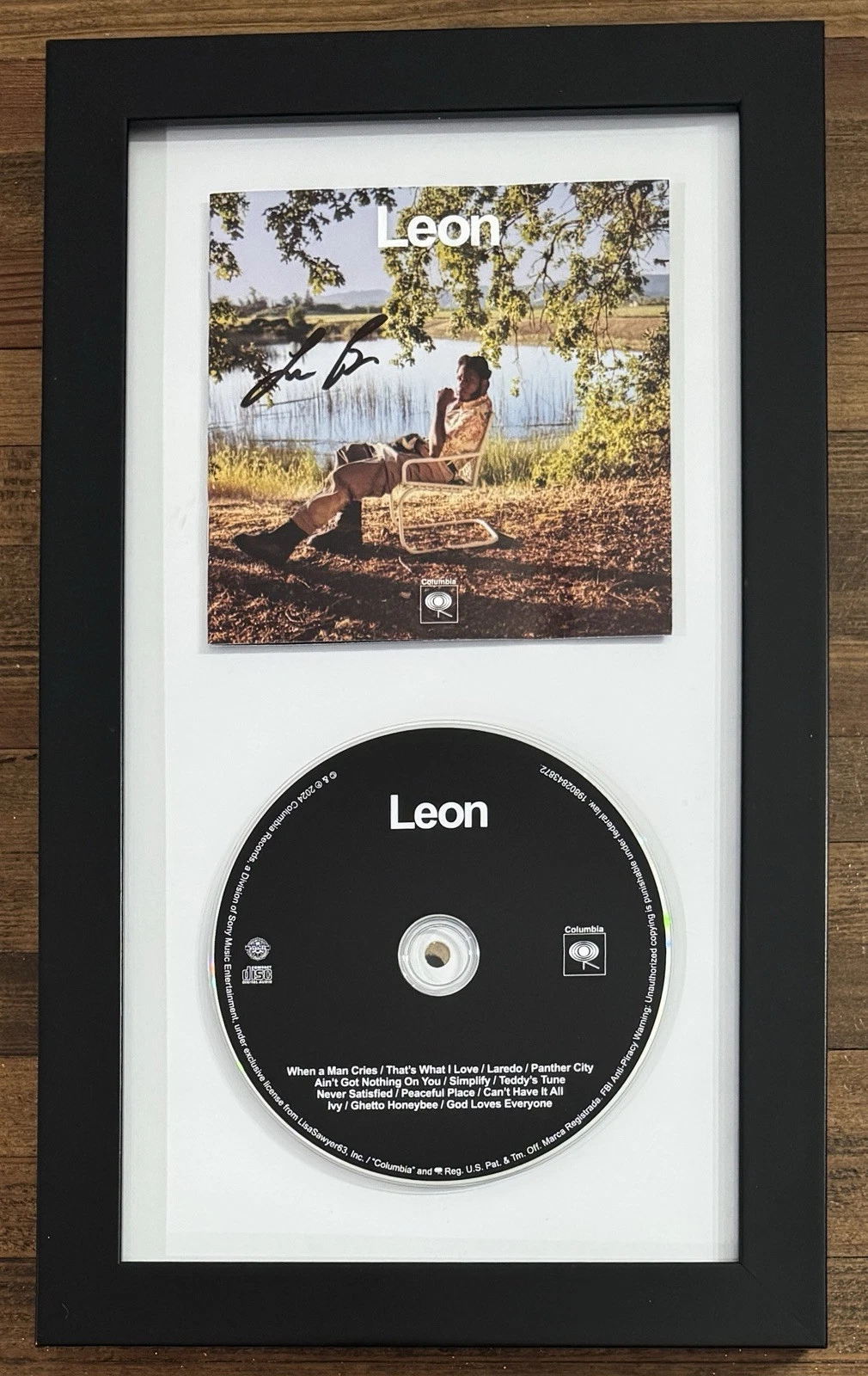 SIGNED FRAMED Leon Bridges LEON Album Cover Book & CD PSA DNA COA Autographed