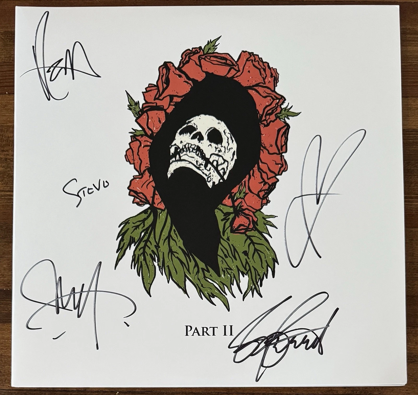BLUE OCTOBER SIGNED SPINNING THE TRUTH AROUND II AUTOGRAPH VINYL BAS BECKETT COA