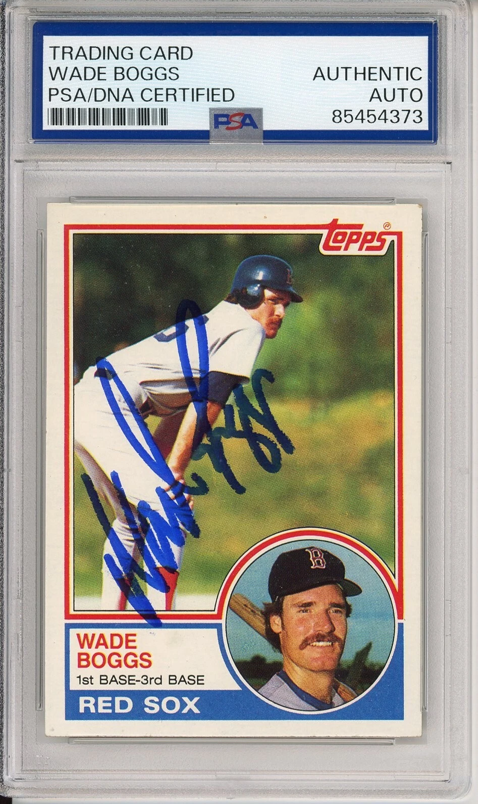 1983 Topps Wade Boggs SIGNED Rookie RC Card PSA DNA COA Autographed HOF Red Sox