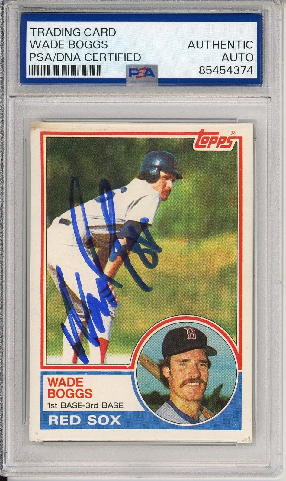 1983 Topps Wade Boggs SIGNED Rookie RC Card PSA DNA COA Autographed HOF Red Sox