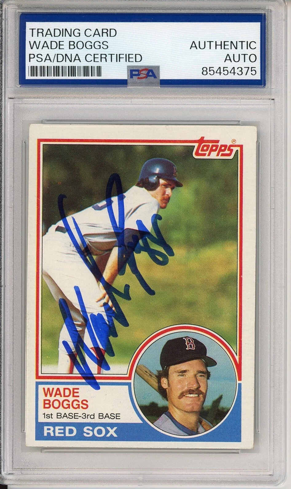 1983 Topps Wade Boggs SIGNED Rookie RC Card PSA DNA COA Autographed HOF Yankees
