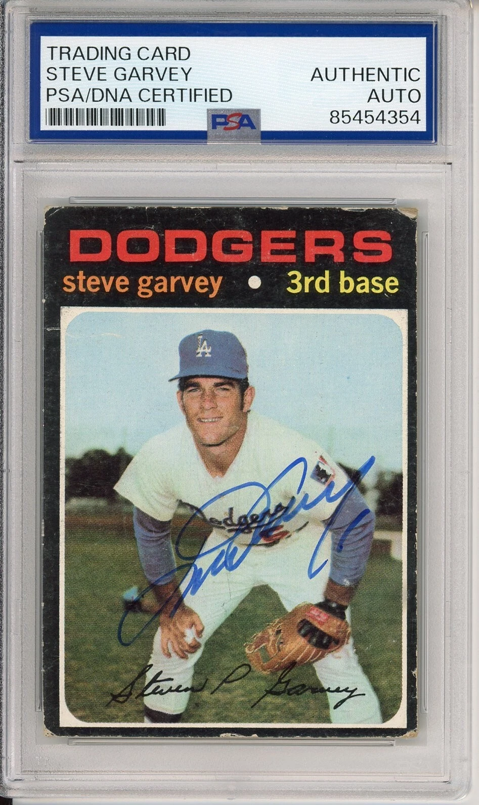 1971 71 Topps Steve Garvey Signed RC Rookie Card PSA DNA COA Autograph Dodgers