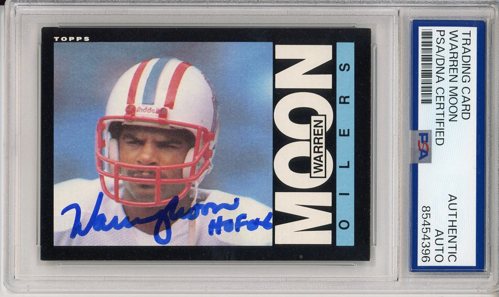 1985 TOPPS WARREN MOON SIGNED HOF ROOKIE CARD RC PSA DNA COA AUTHENTIC AUTOGRAPH