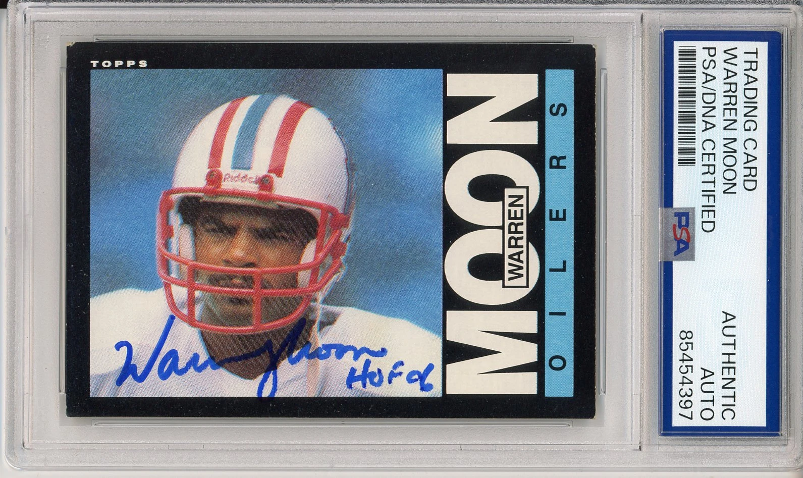 1985 TOPPS WARREN MOON SIGNED HOF ROOKIE CARD RC PSA DNA COA AUTHENTIC AUTOGRAPH