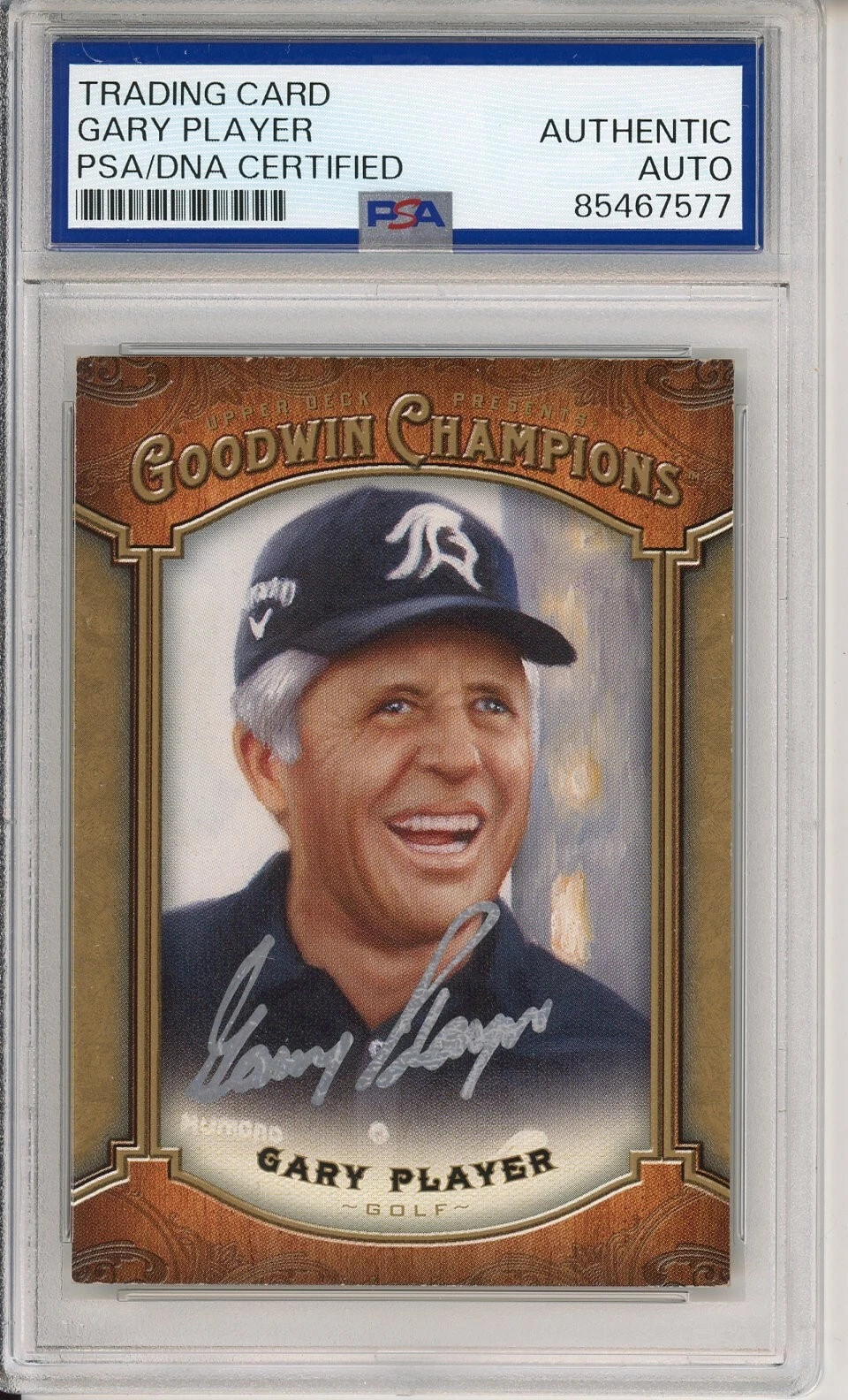 2014 UD GOODWIN CHAMPIONS GARY PLAYER SIGNED CARD PSA DNA COA AUTOGRAPH HOF