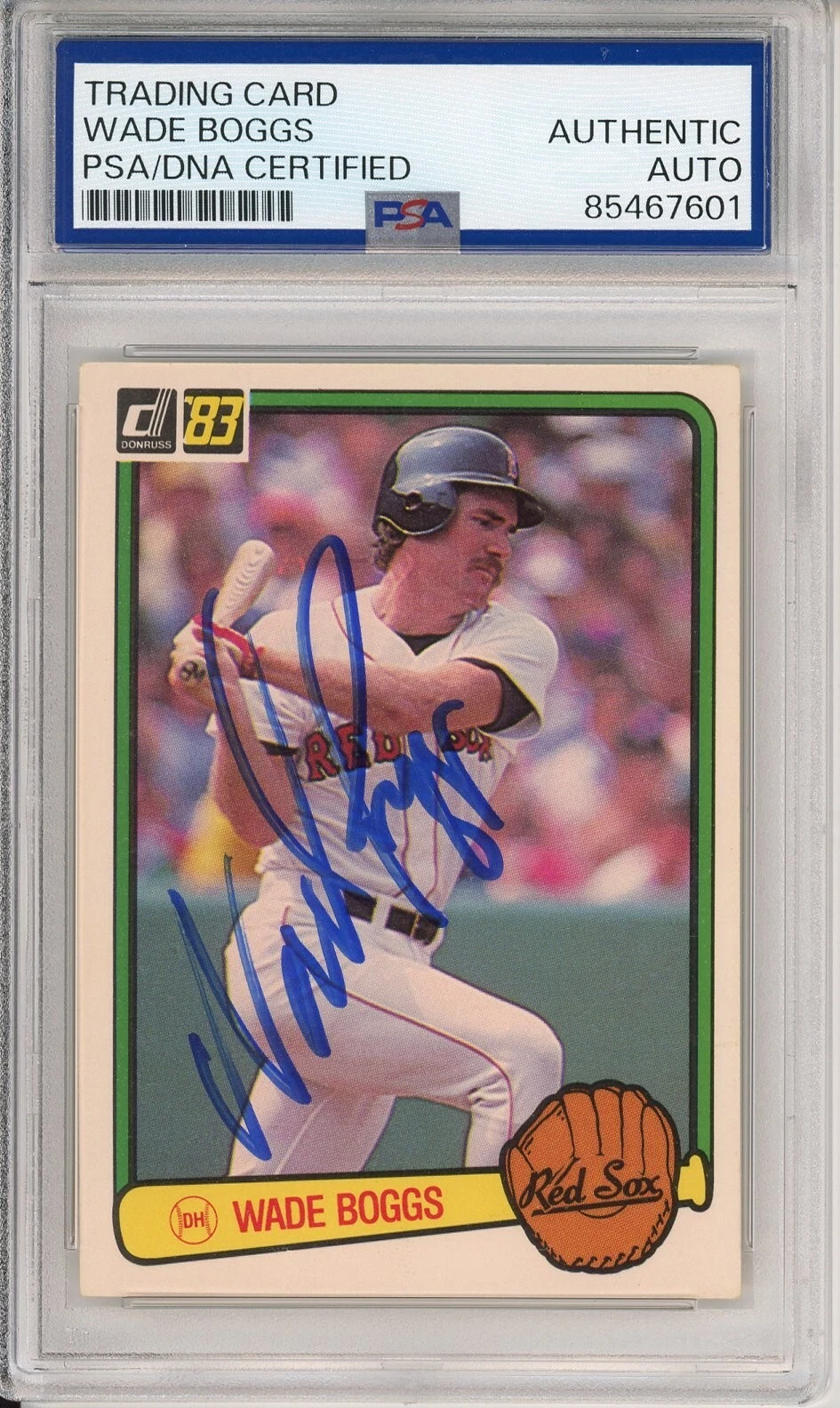 1983 Donruss Wade Boggs SIGNED Rookie RC Card PSA DNA Certified Autograph HOF