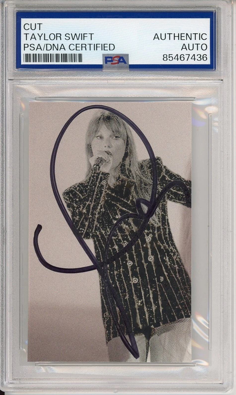 TAYLOR SWIFT SIGNED Eras Tour The Man Blazer Concert Cut PSA DNA AUTHENTIC AUTO