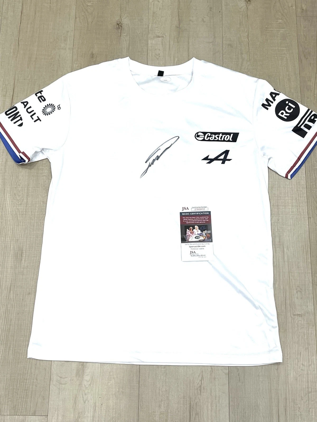 Jack Doohan Hand Signed Alpine Racing Shirt F1 Driver JSA CERT #1