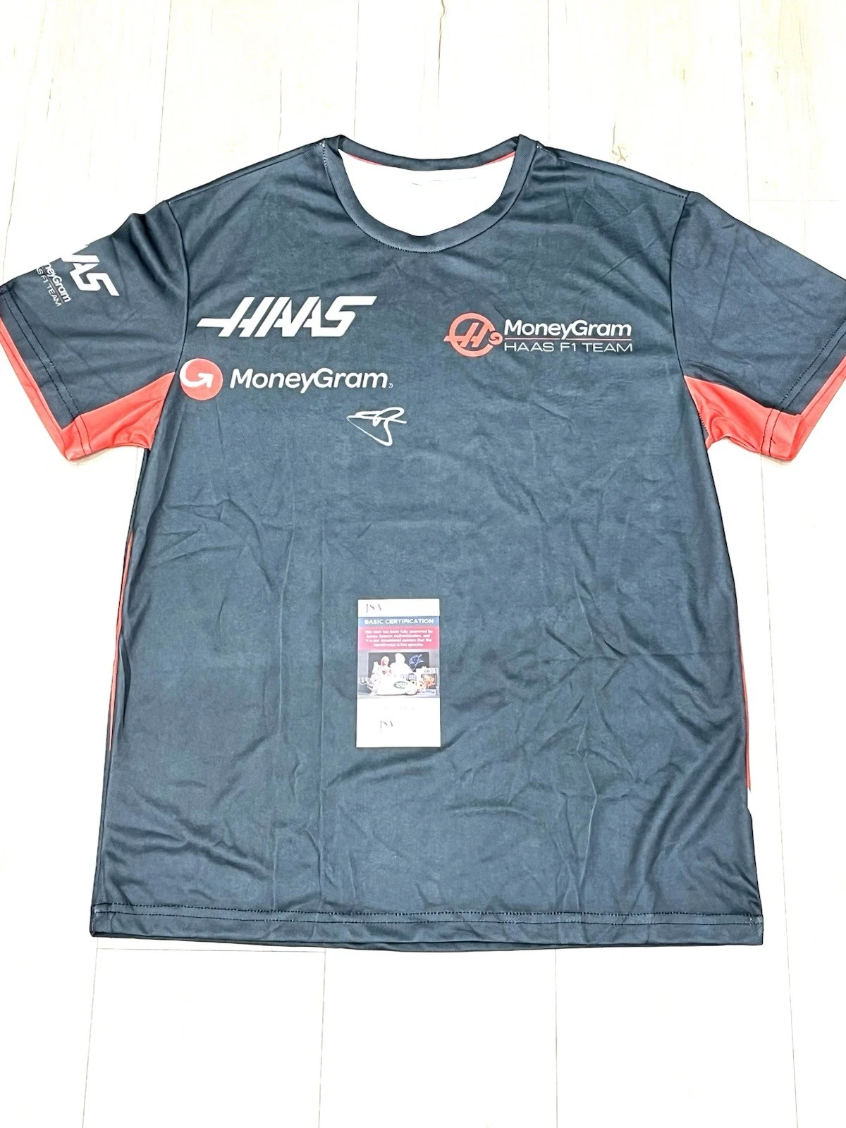 Oliver Bearman Hand Signed Haas Racing Shirt F1 Driver JSA CERT #1