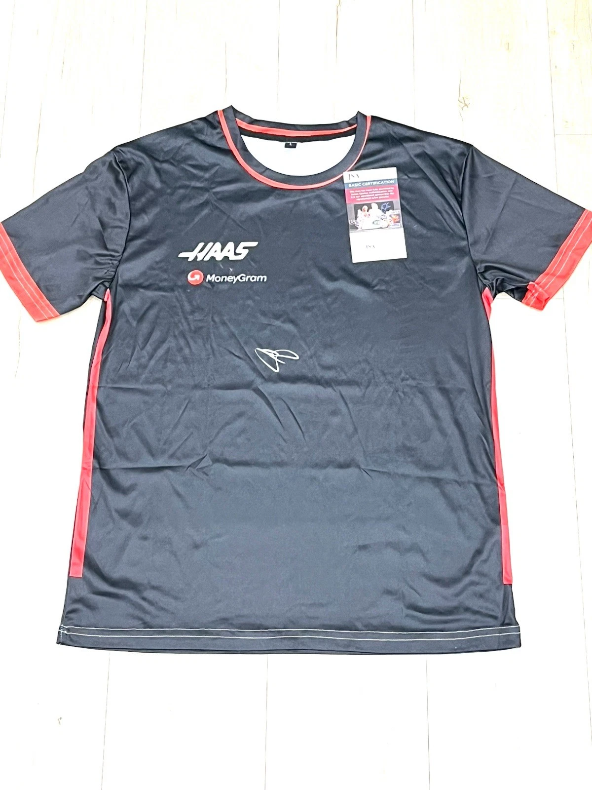 Oliver Bearman Hand Signed Haas Racing Shirt F1 Driver JSA CERT #2