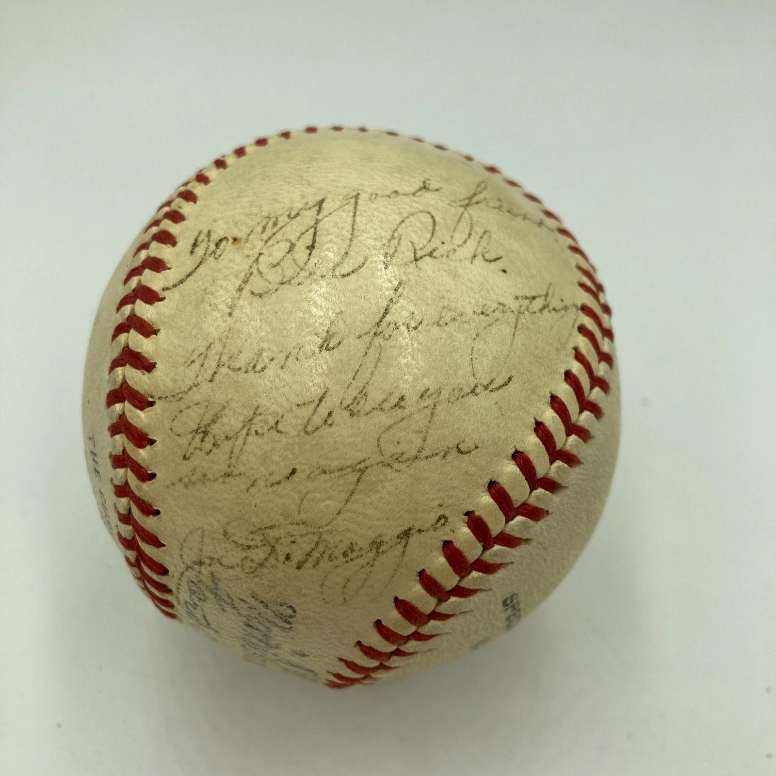 Joe Dimaggio Signed 1944 World War 2 Official National League Baseball JSA COA