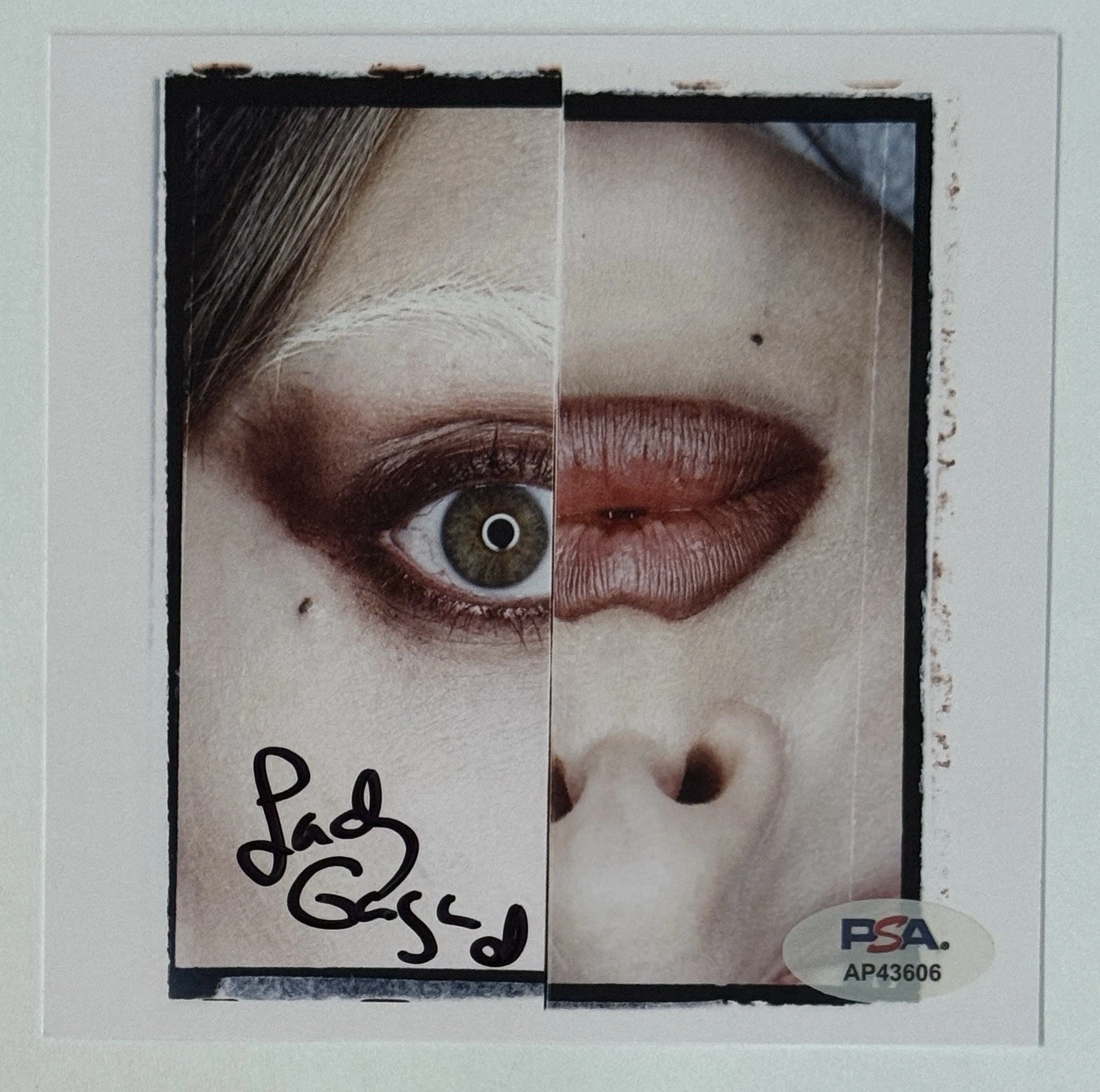 SIGNED Lady Gaga Mayhem AUTOGRAPHED HEART Art Picture Card & CD PSA DNA COA