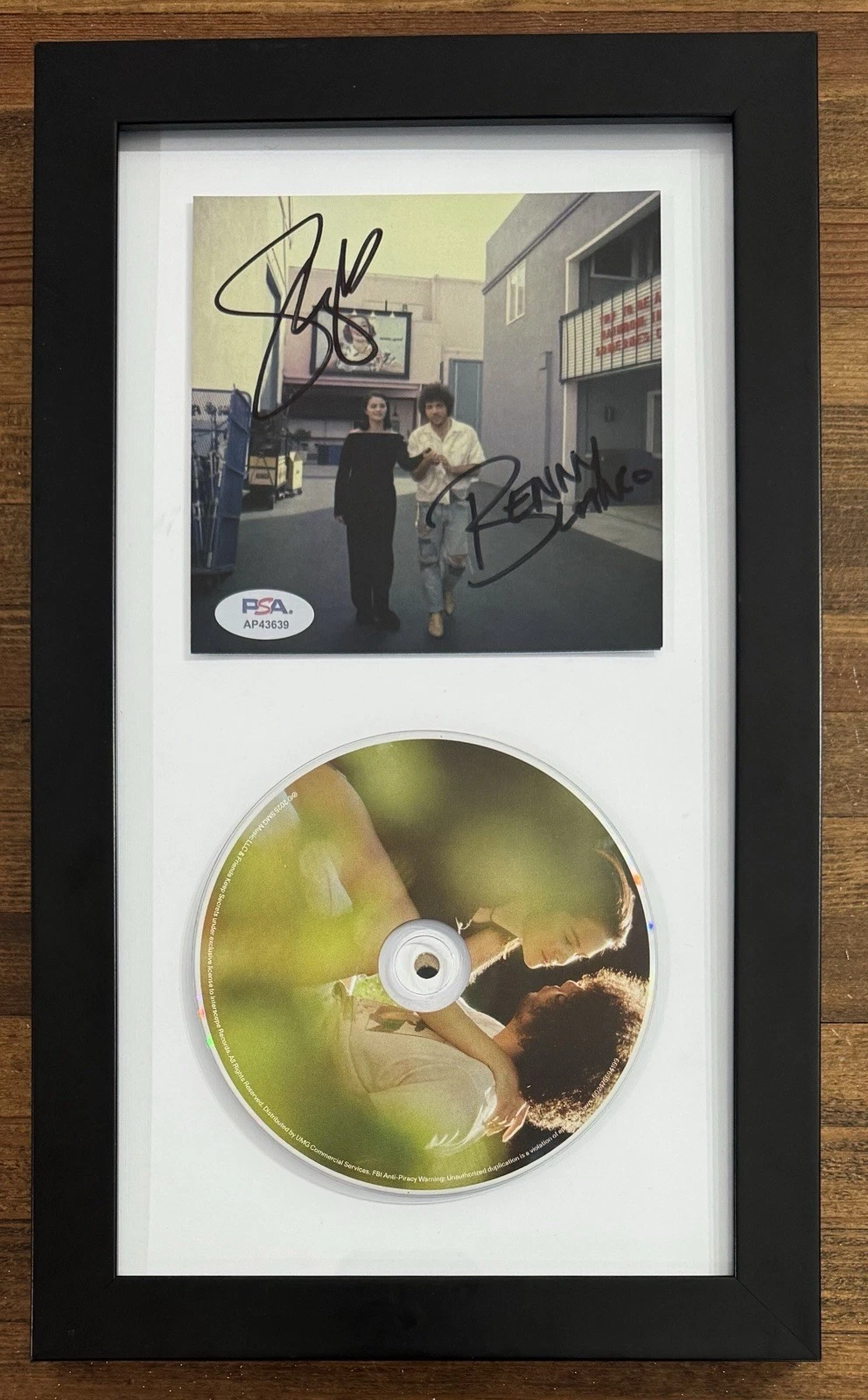 SIGNED FRAMED Selena Gomez Benny Blanco I Love You Art Card & CD PSA DNA COA
