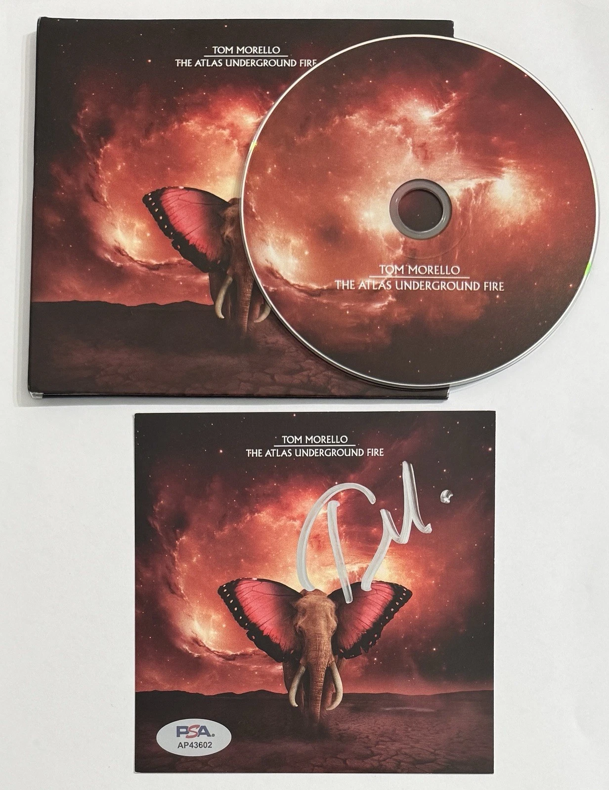 SIGNED Rage Against Machine Tom Morello Autograph CD Album Card & CD PSA DNA COA