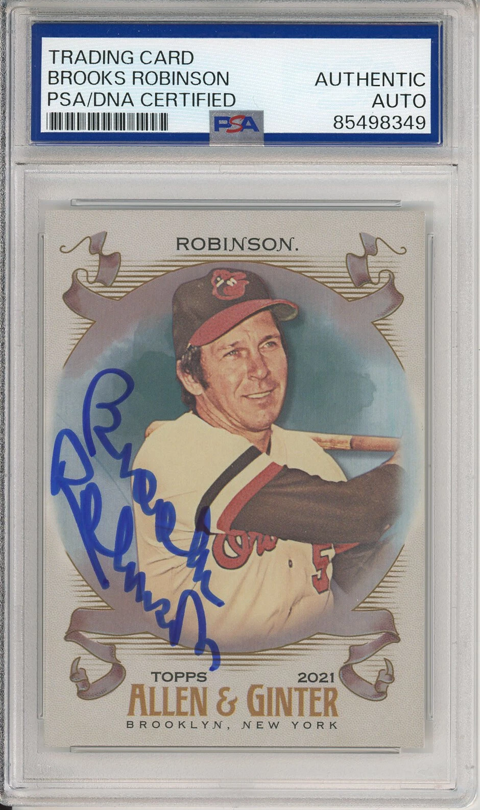 2021 Topps Allen & Ginter Brooks Robinson Signed Card PSA DNA COA Autograph HOF