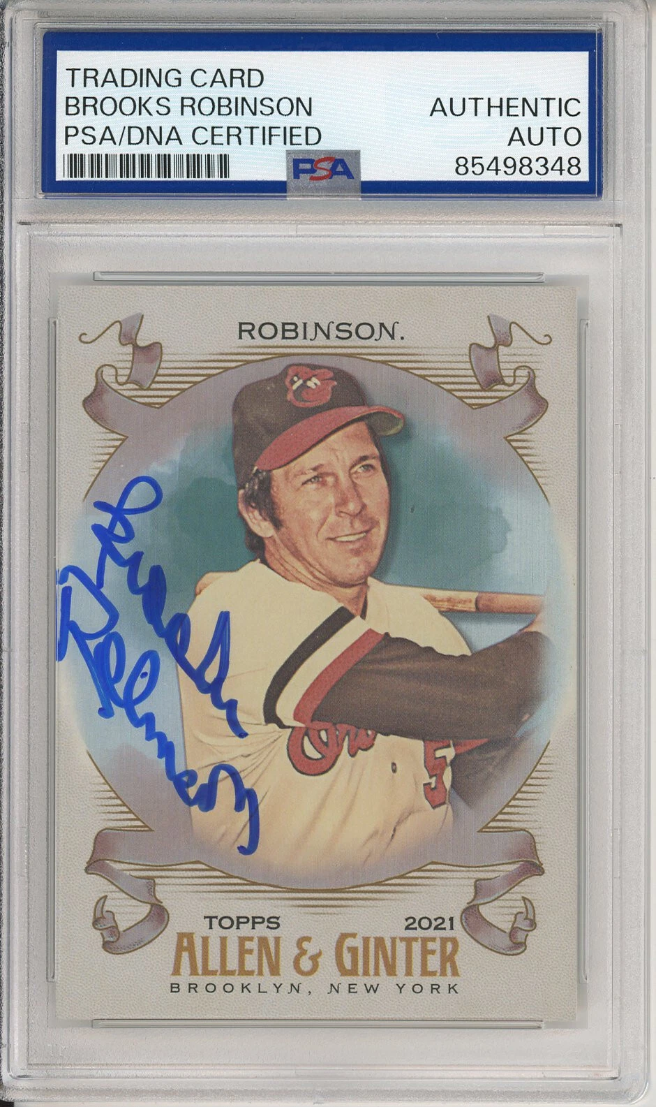 2021 Topps Allen Ginter Brooks Robinson Signed Card PSA DNA COA Autographed HOF