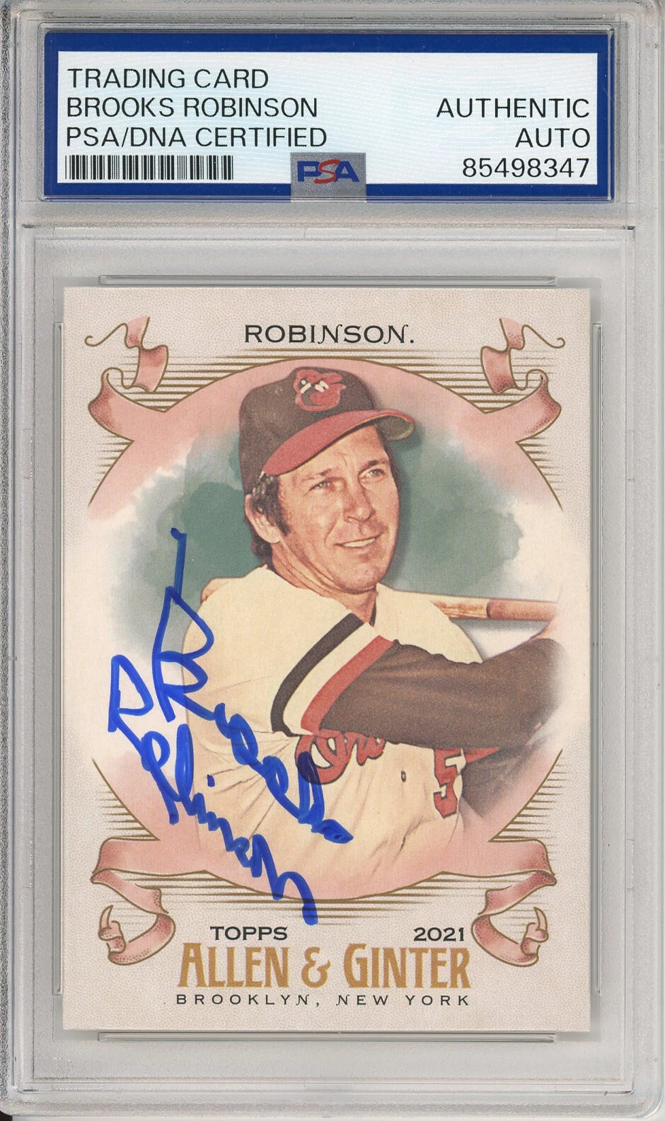 2021 Topps Allen Ginter Brooks Robinson Signed Card PSA DNA COA Autograph HOF