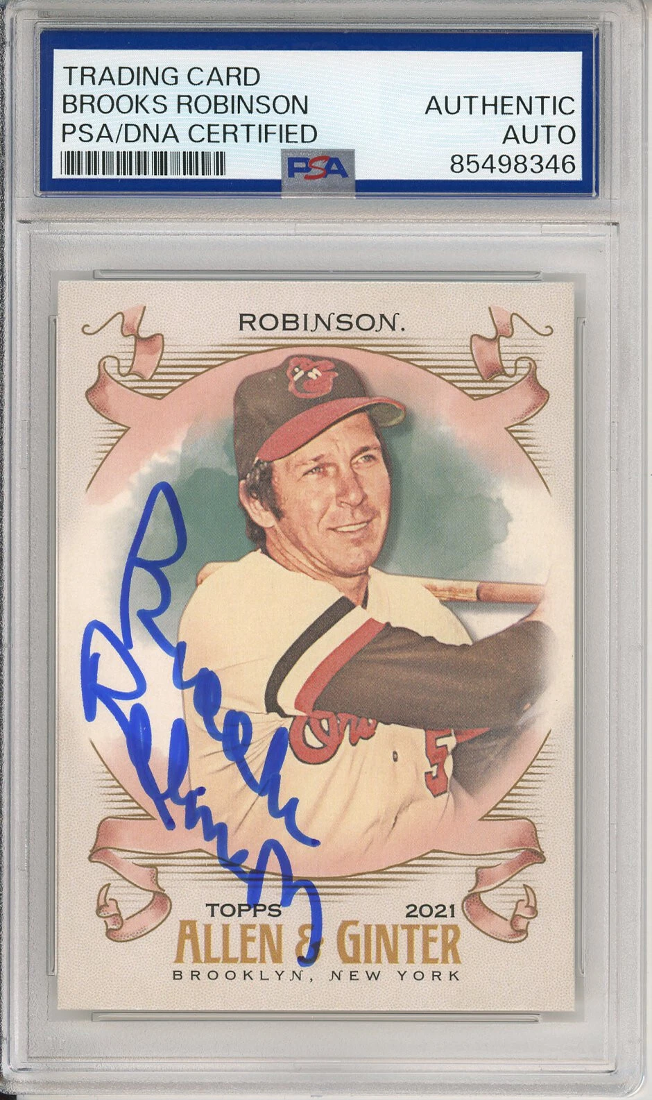 2021 Topps Allen & Ginter Brooks Robinson Signed Card PSA DNA COA Autograph HOF