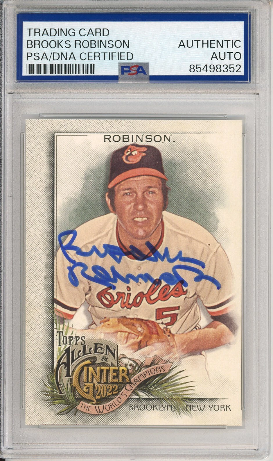 2022 Topps Allen & Ginter Brooks Robinson Signed Card PSA DNA COA Autograph HOF