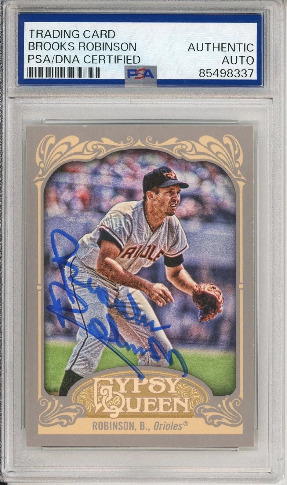 2012 Topps Gypsy Queen Brooks Robinson Signed Card PSA DNA COA Autograph HOF