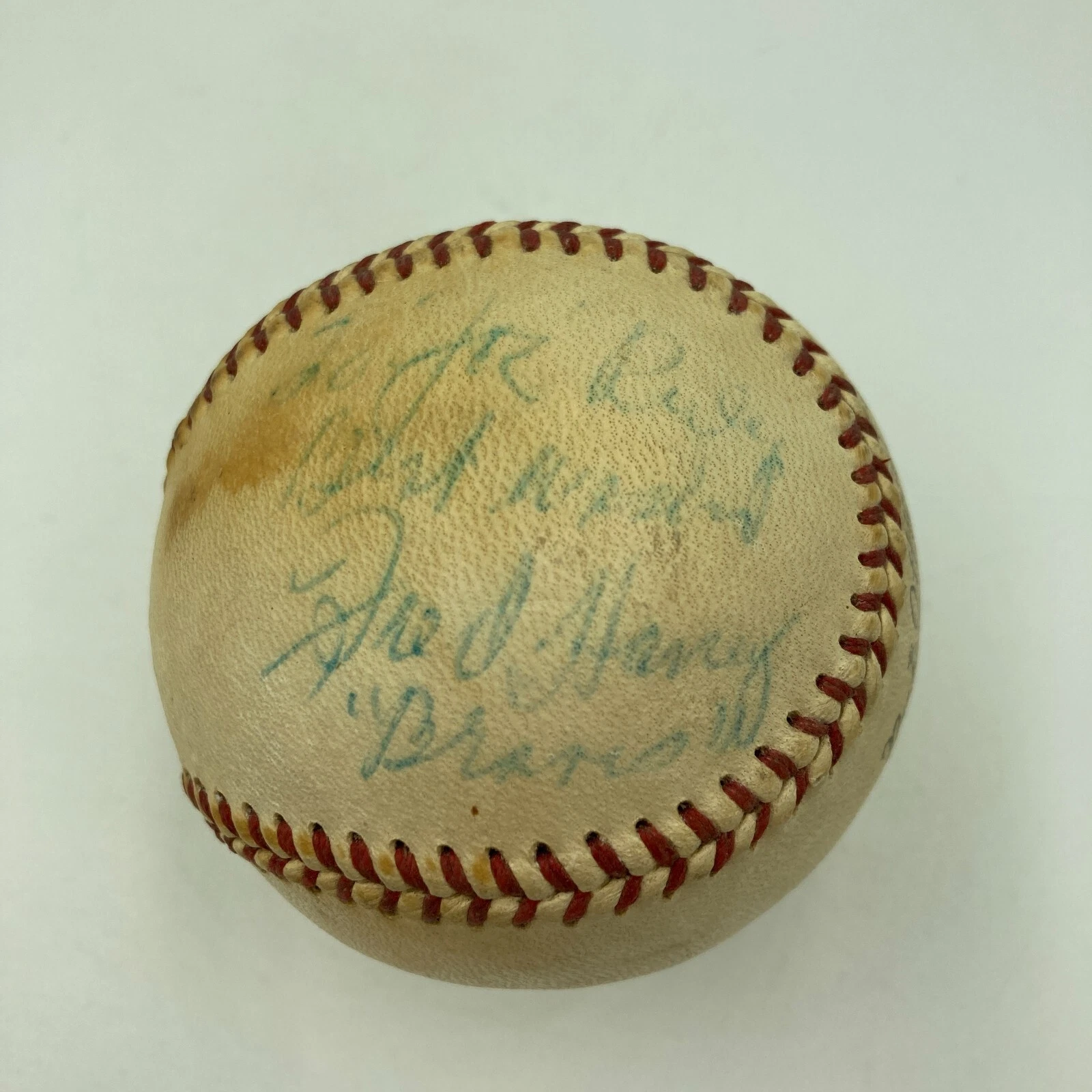 Fred Haney Single Signed National League Baseball Beckett COA Milwaukee Braves