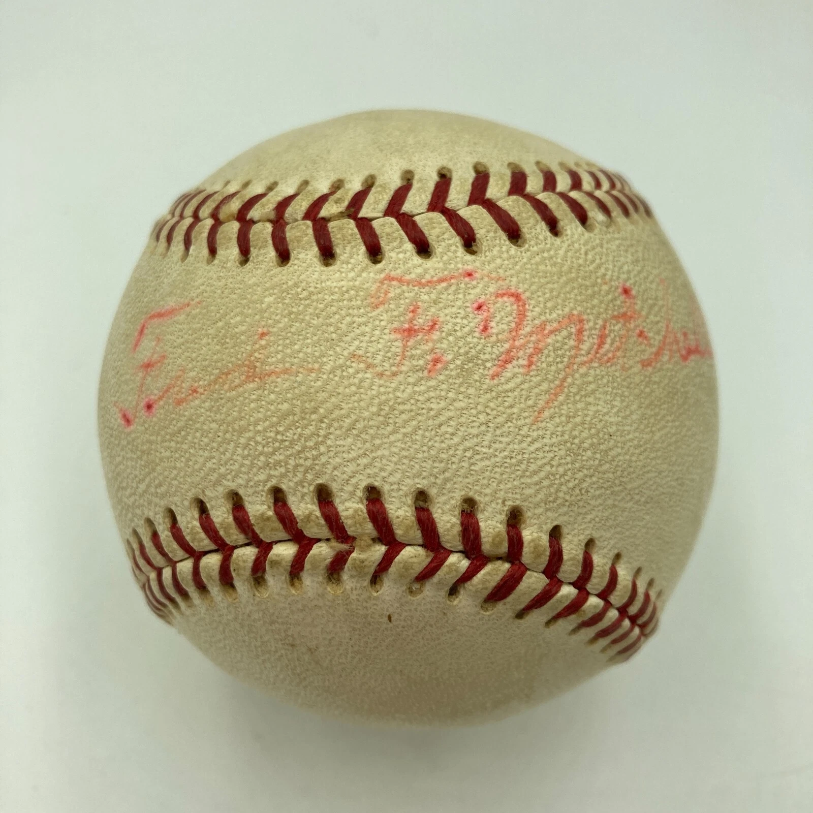 Fred Mitchell Relieved Cy Young In First Ever Red Sox Game Signed Baseball JSA