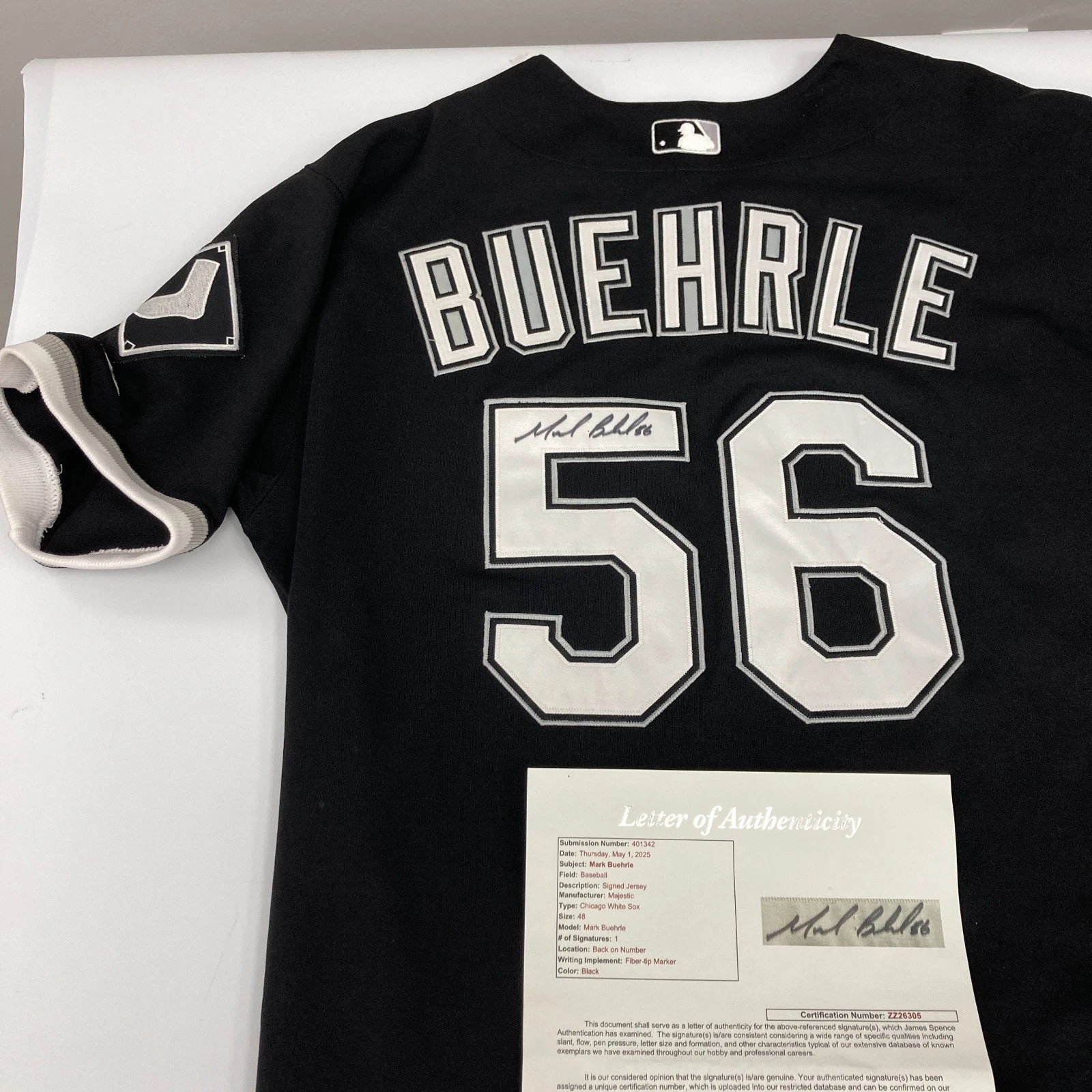 Mark Buehrle Signed Game Used 2007 Chicago White Sox Jersey JSA COA