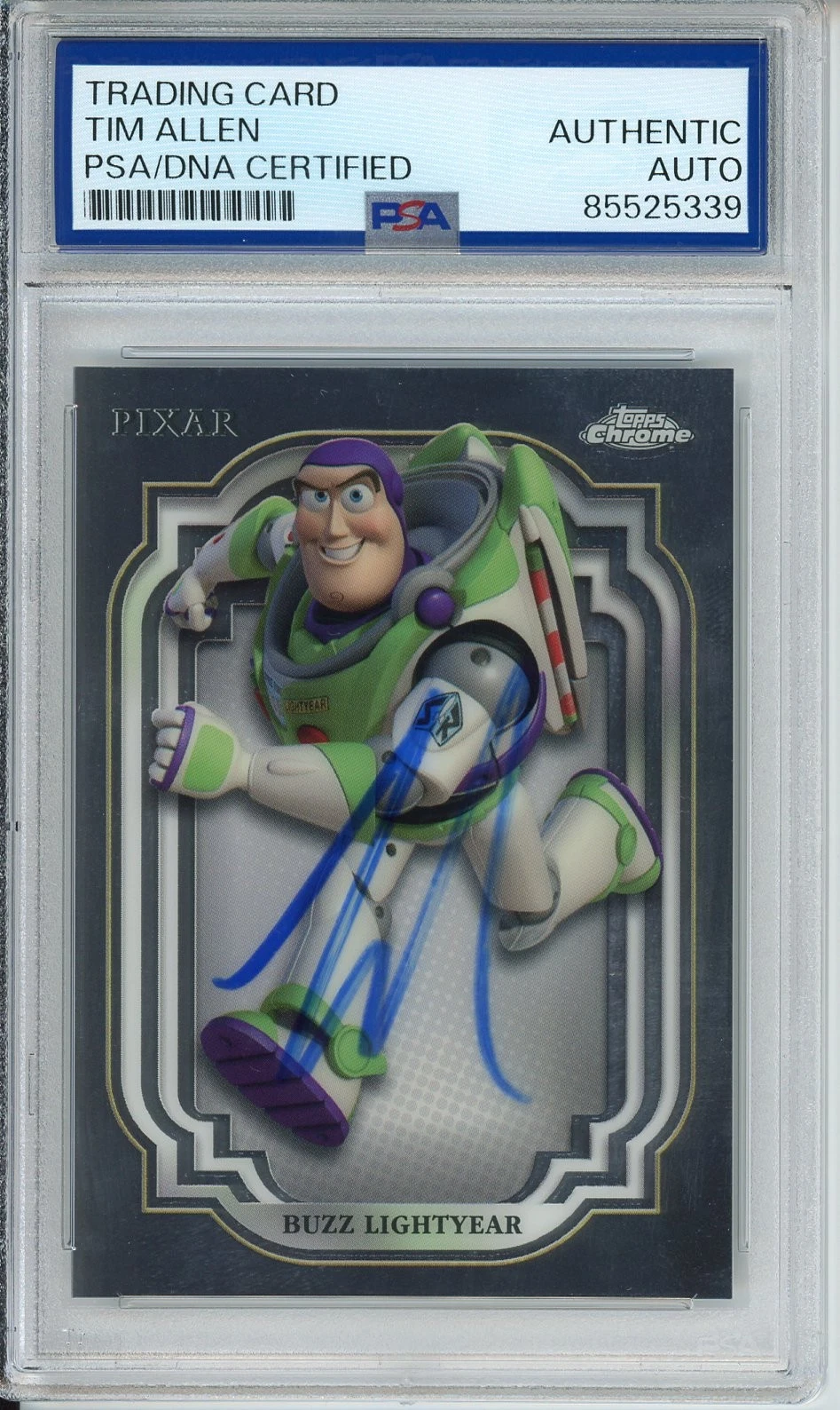 2024 TOPPS CHROME DISNEY BUZZ LIGHTYEAR SIGNED TIM ALLEN PSA DNA COA AUTOGRAPH