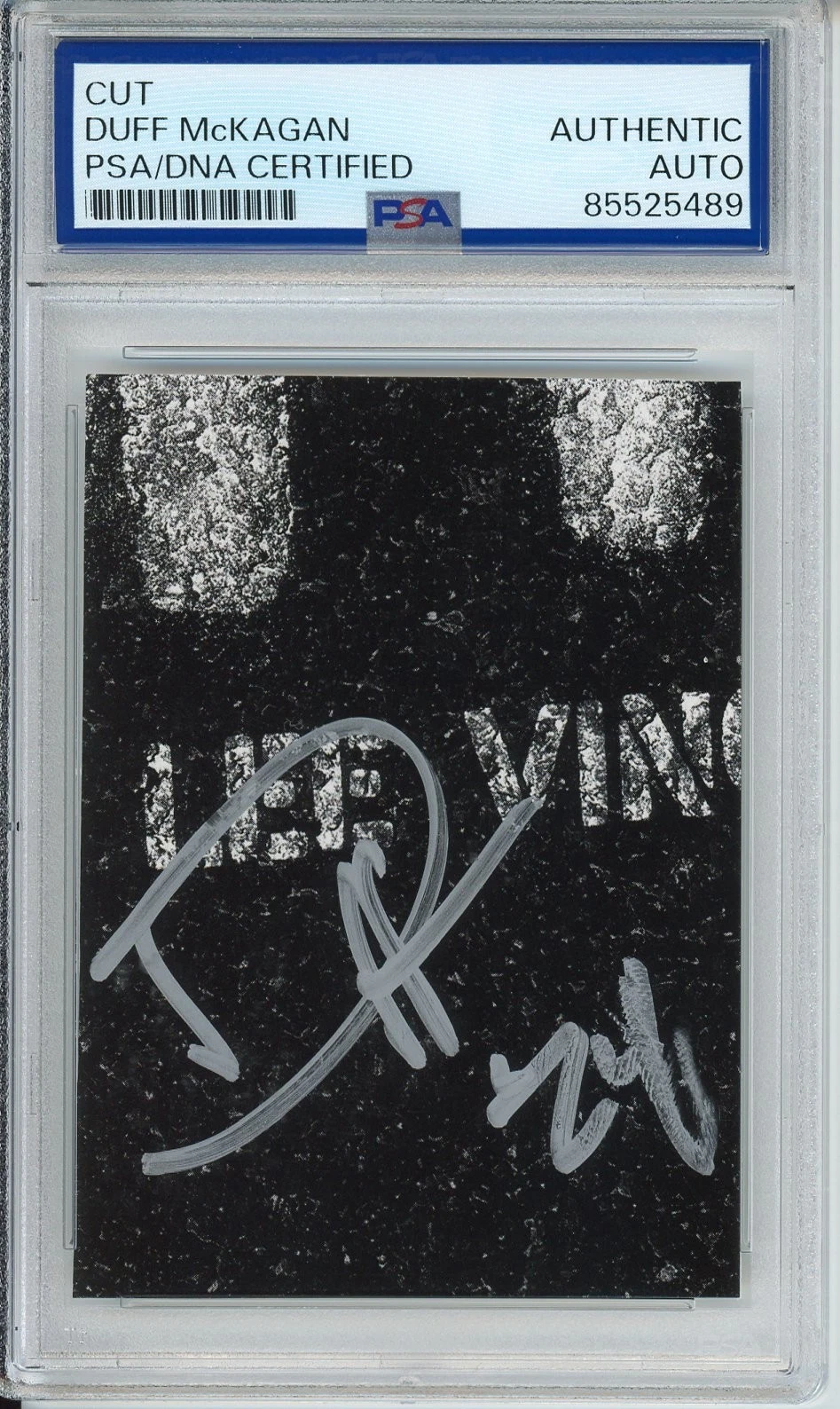 Duff McKagan Guns And Roses GNR SIGNED Cut Signature Autograph PSA DNA AUTHENTIC