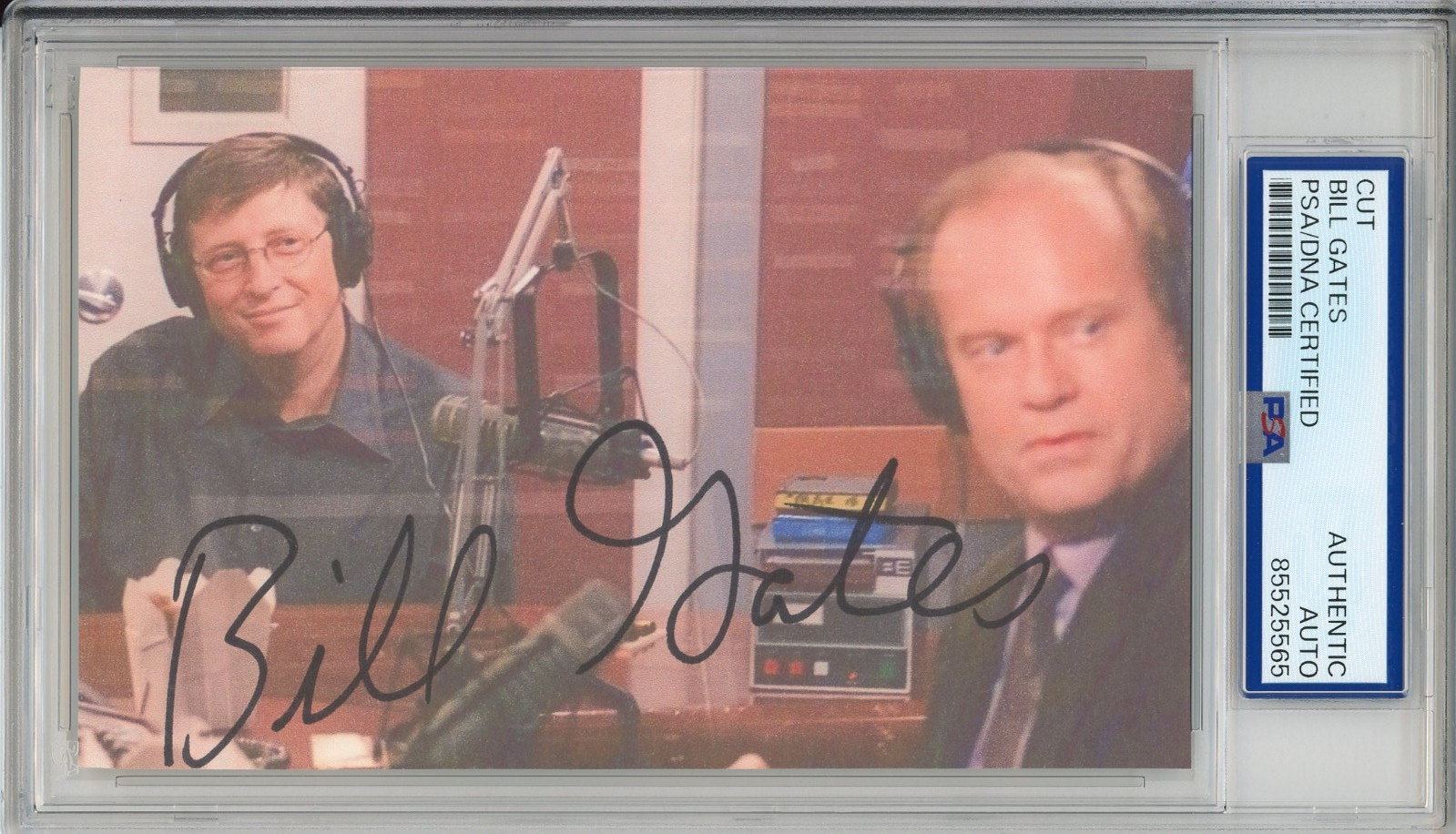 SIGNED Bill Gates Microsoft Frasier TV Show Picture Cut PSA DNA COA AUTOGRAPHED