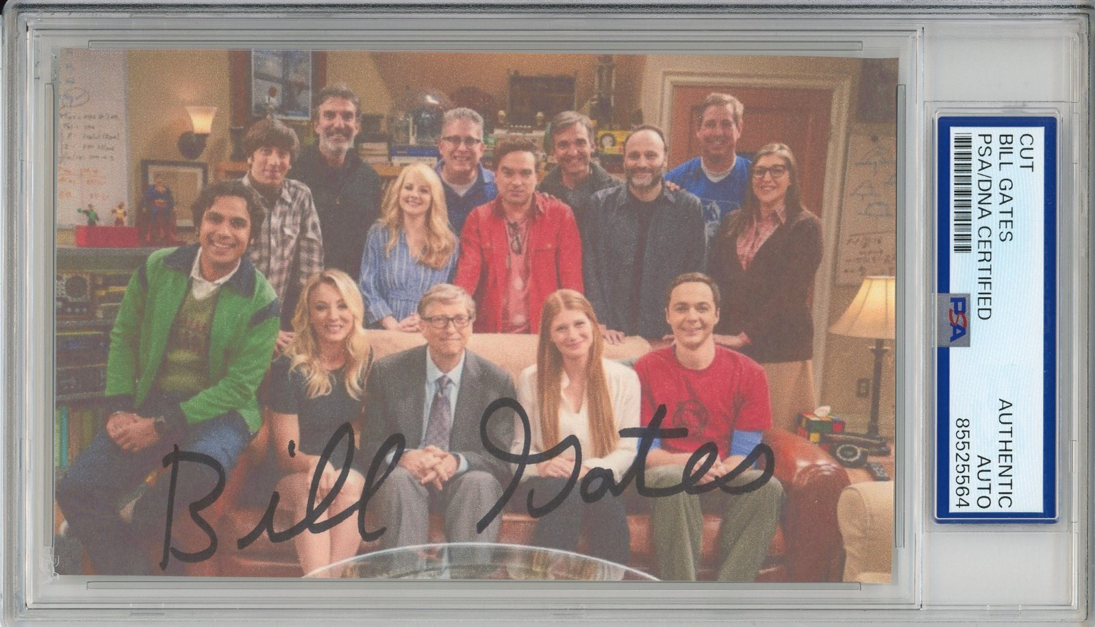 SIGNED Bill Gates Microsoft Big Bang Theory TV Show Cut PSA DNA COA AUTOGRAPHED