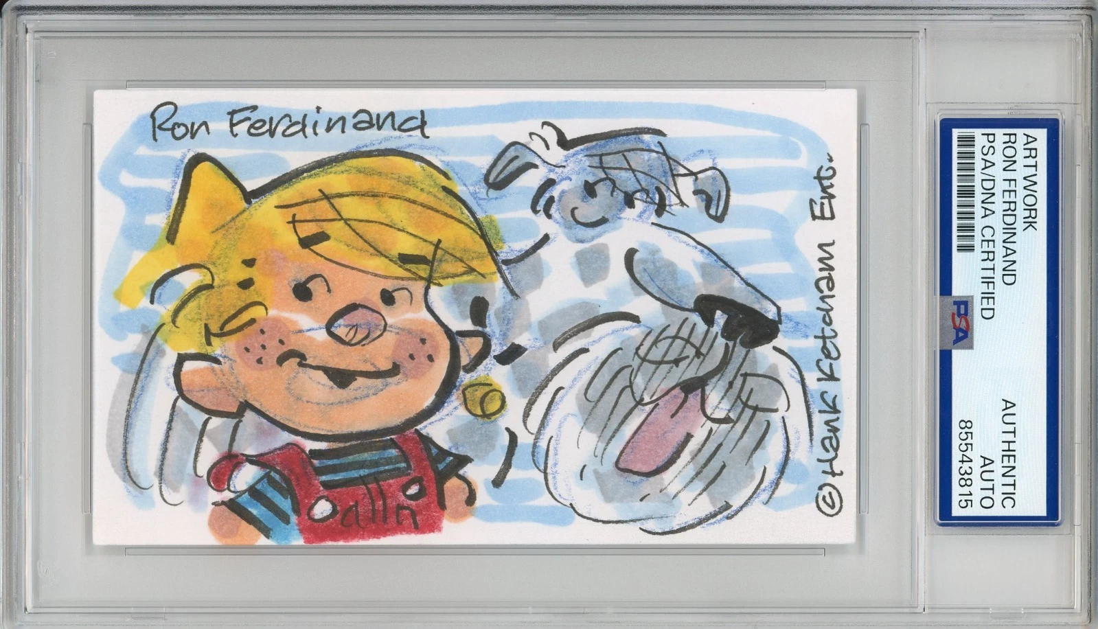 Ron Ferdinand Original Dennis The Menace 1/1 Original Drawing Signed PSA DNA