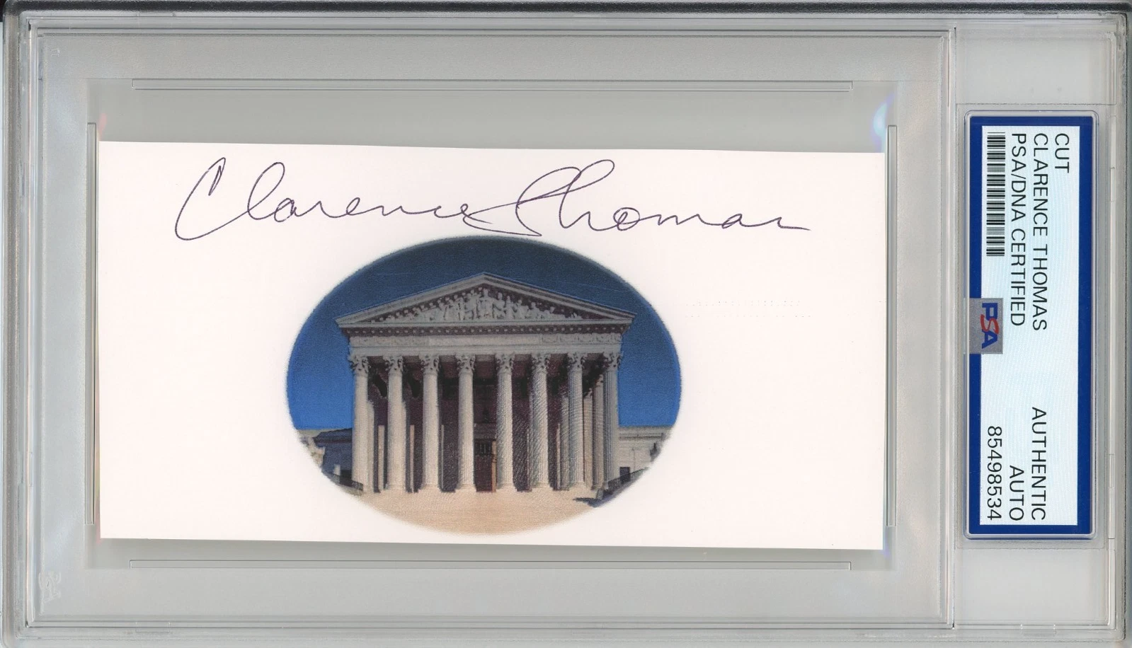 SUPREME COURT JUSTICE CLARENCE THOMAS AUTOGRAPHED CUT PSA DNA COA AUTHENTIC