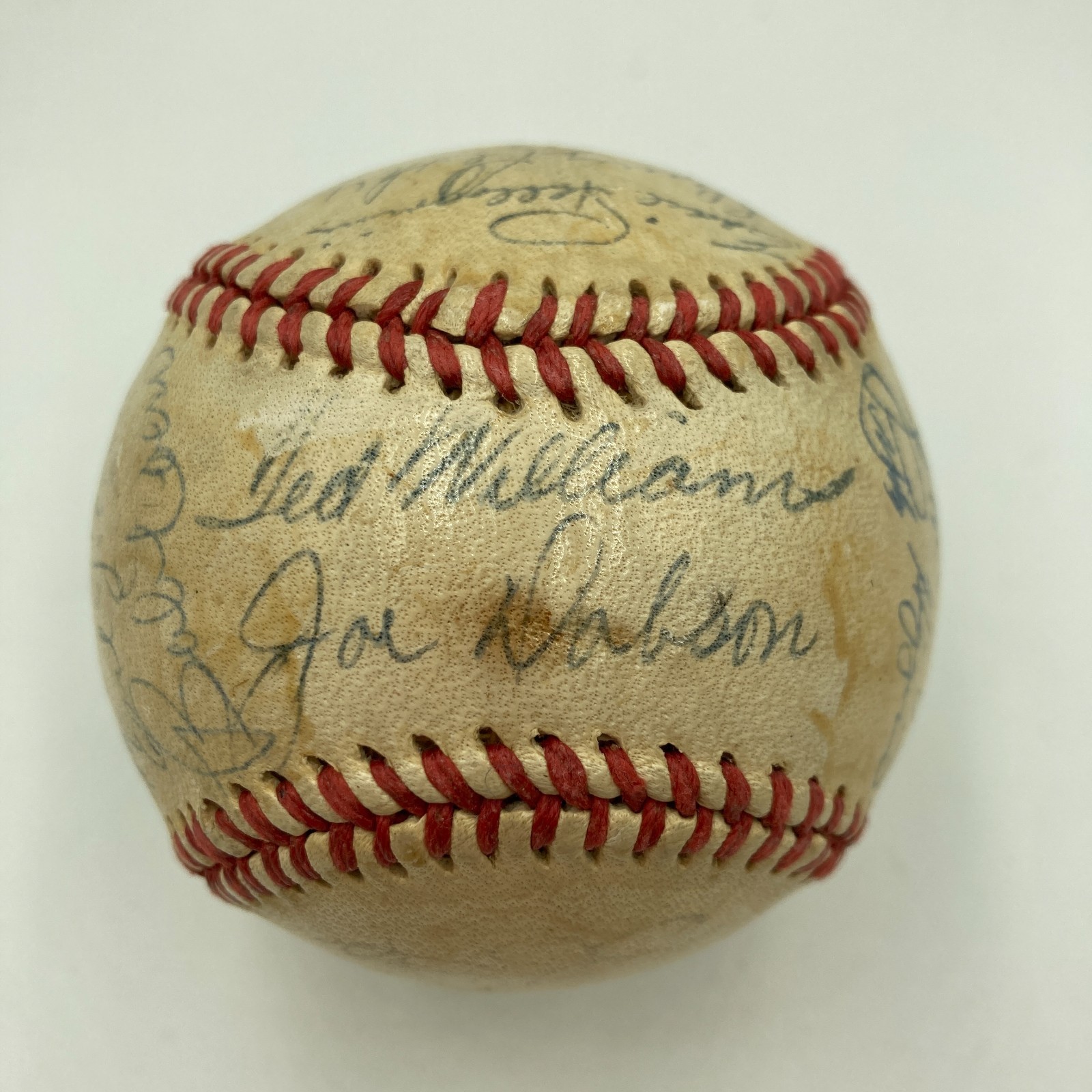 1946 BOSTON RED SOX AL CHAMPS TEAM SIGNED BASEBALL TED WILLIAMS JSA COA COLLECTIBLE MEMORABILIA