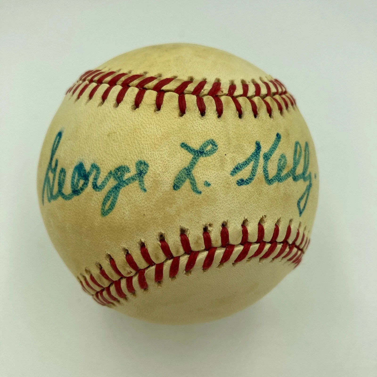 George Kelly Single Signed Autographed Vintage American League Baseball JSA COA