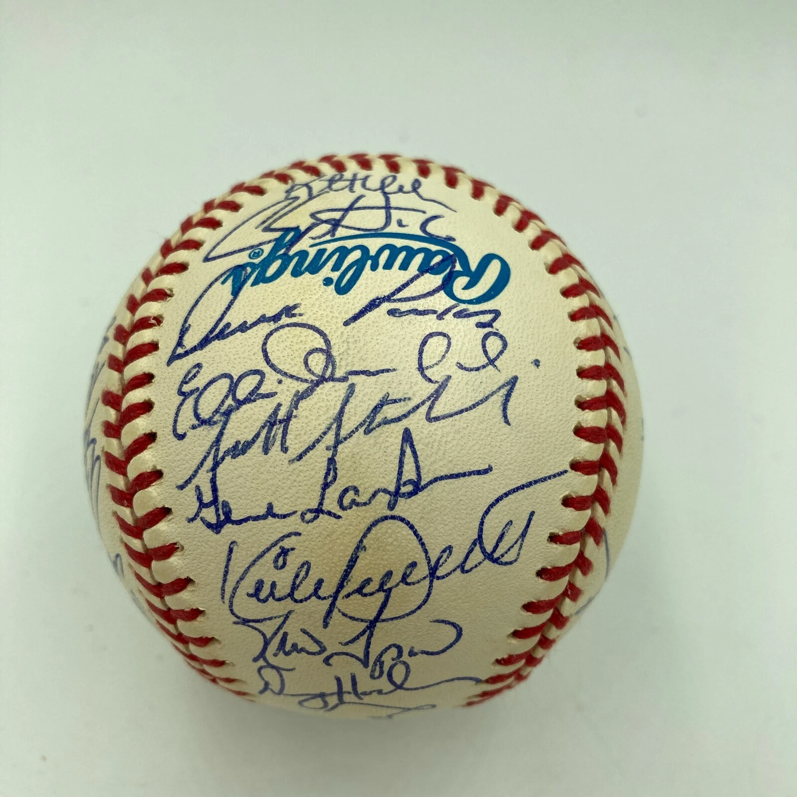 Nice 1993 Minnesota Twins Team Signed AL Baseball With Kirby Puckett COA