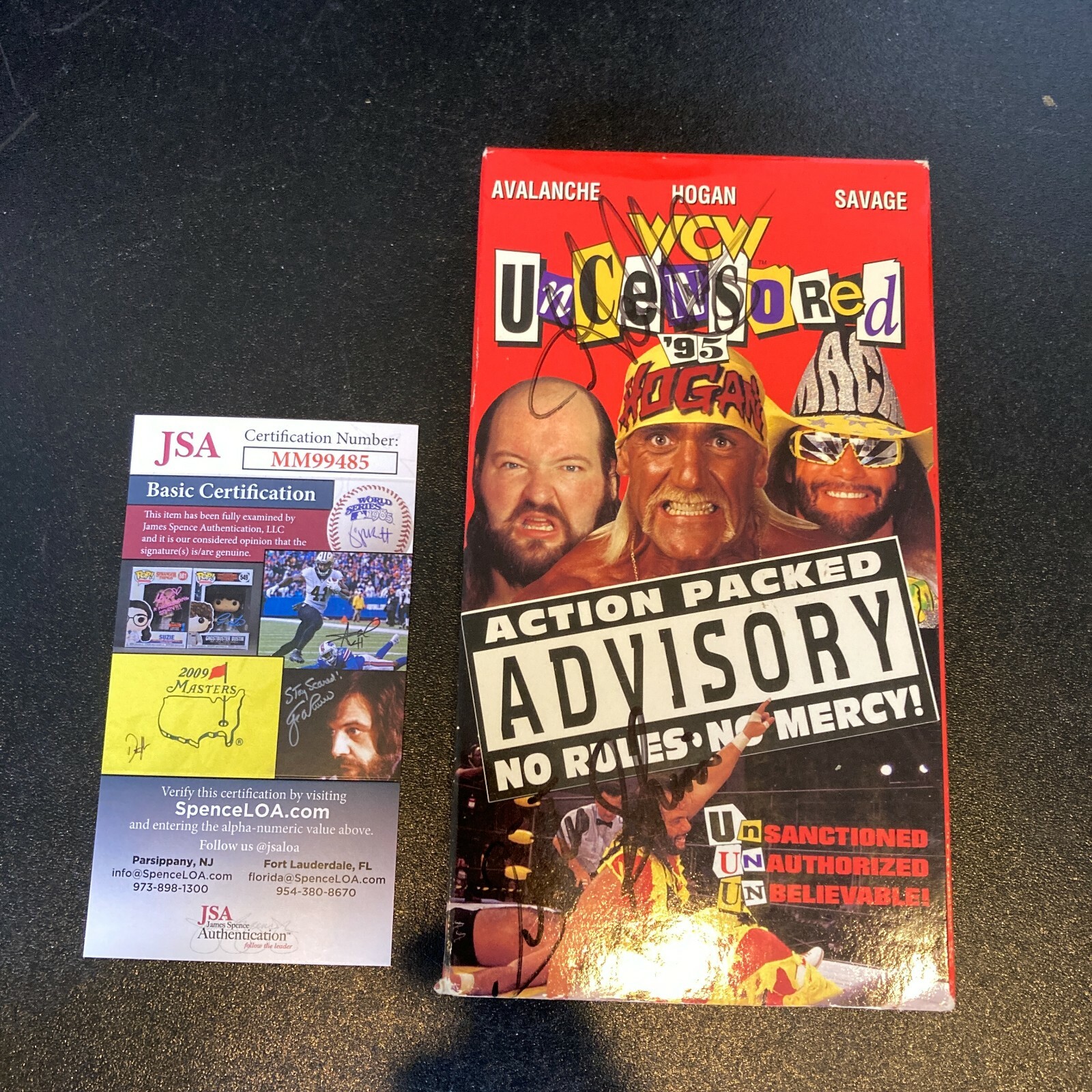 Sherri Martel Brian Knobbs & Goldust Signed Hulk Hogan 1995 WCW VHS Movie JSA