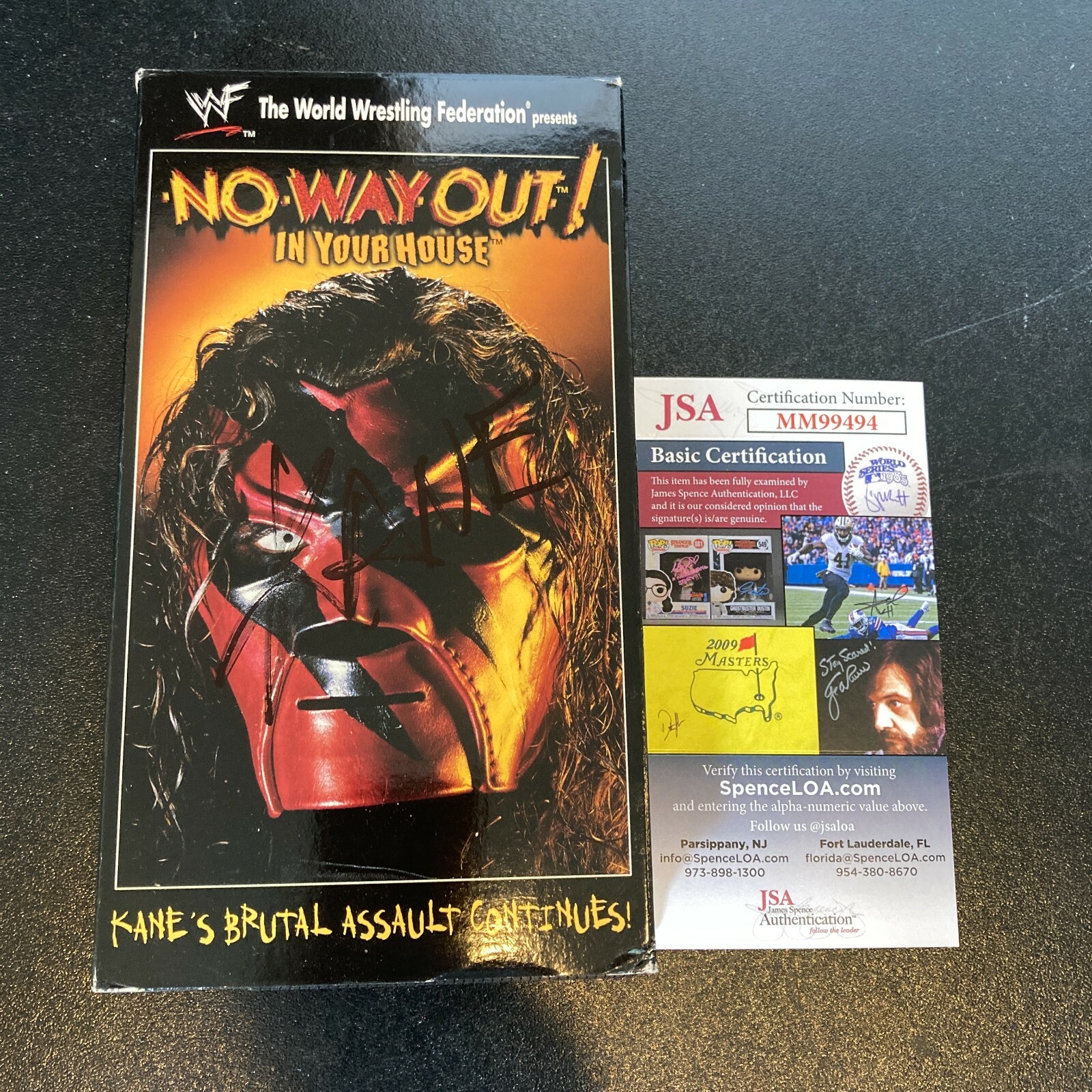 KANE SIGNED NO WAY OUT WF WRESTLING VHS MOVIE JSA COA COLLECTIBLE MEMORABILIA