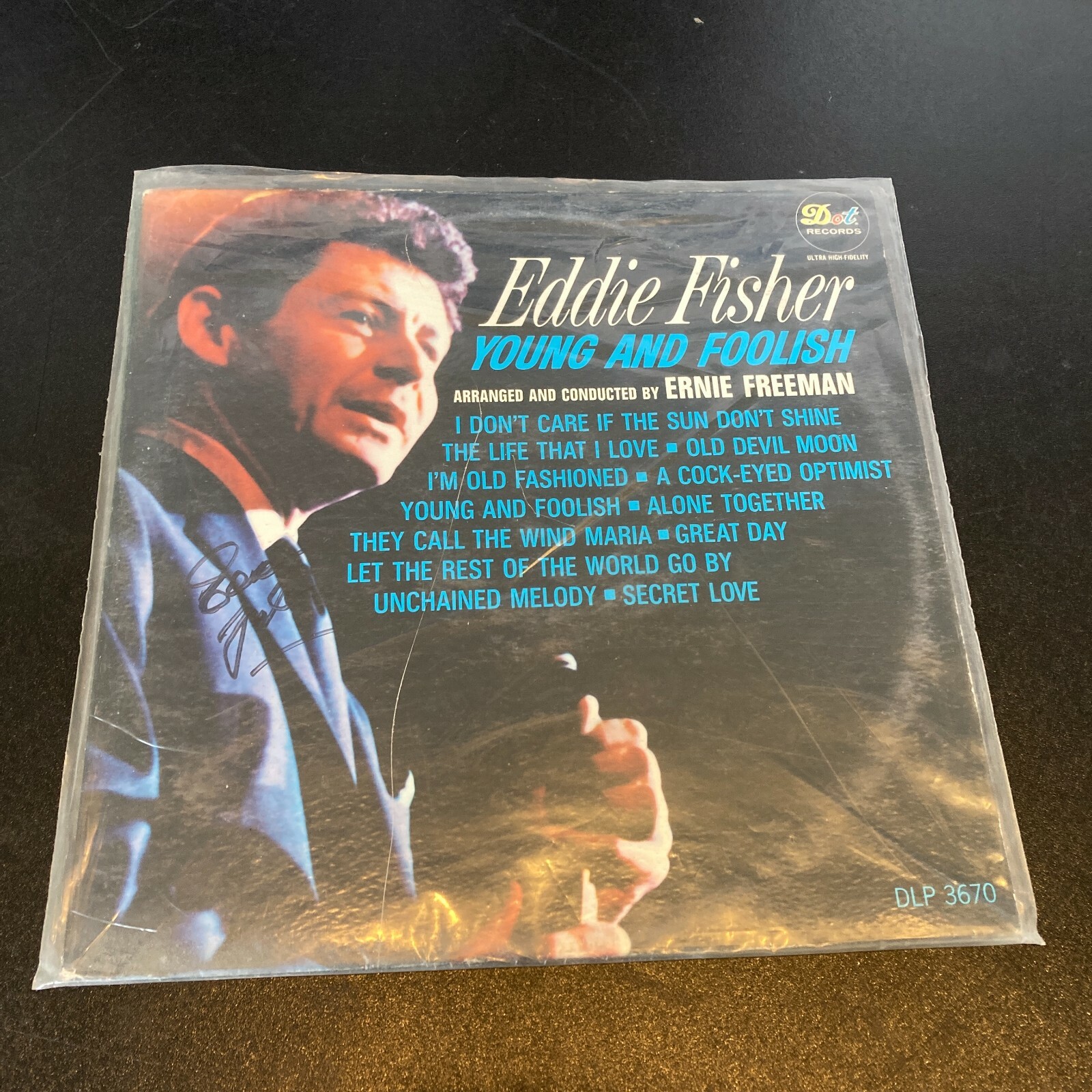 Eddie Fisher Signed Autographed Vintage LP Record