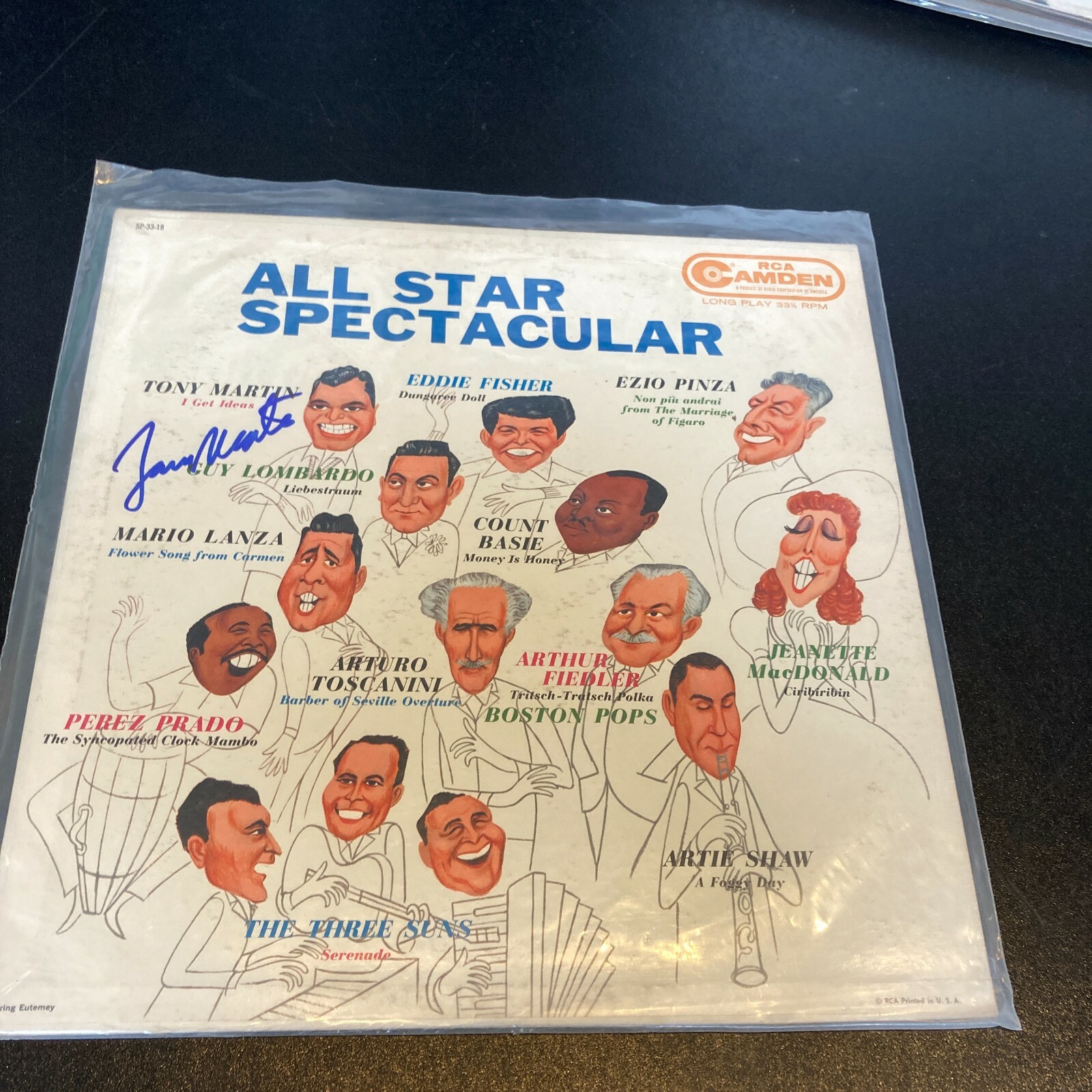 Tony Martin Signed Autographed Vintage LP Record