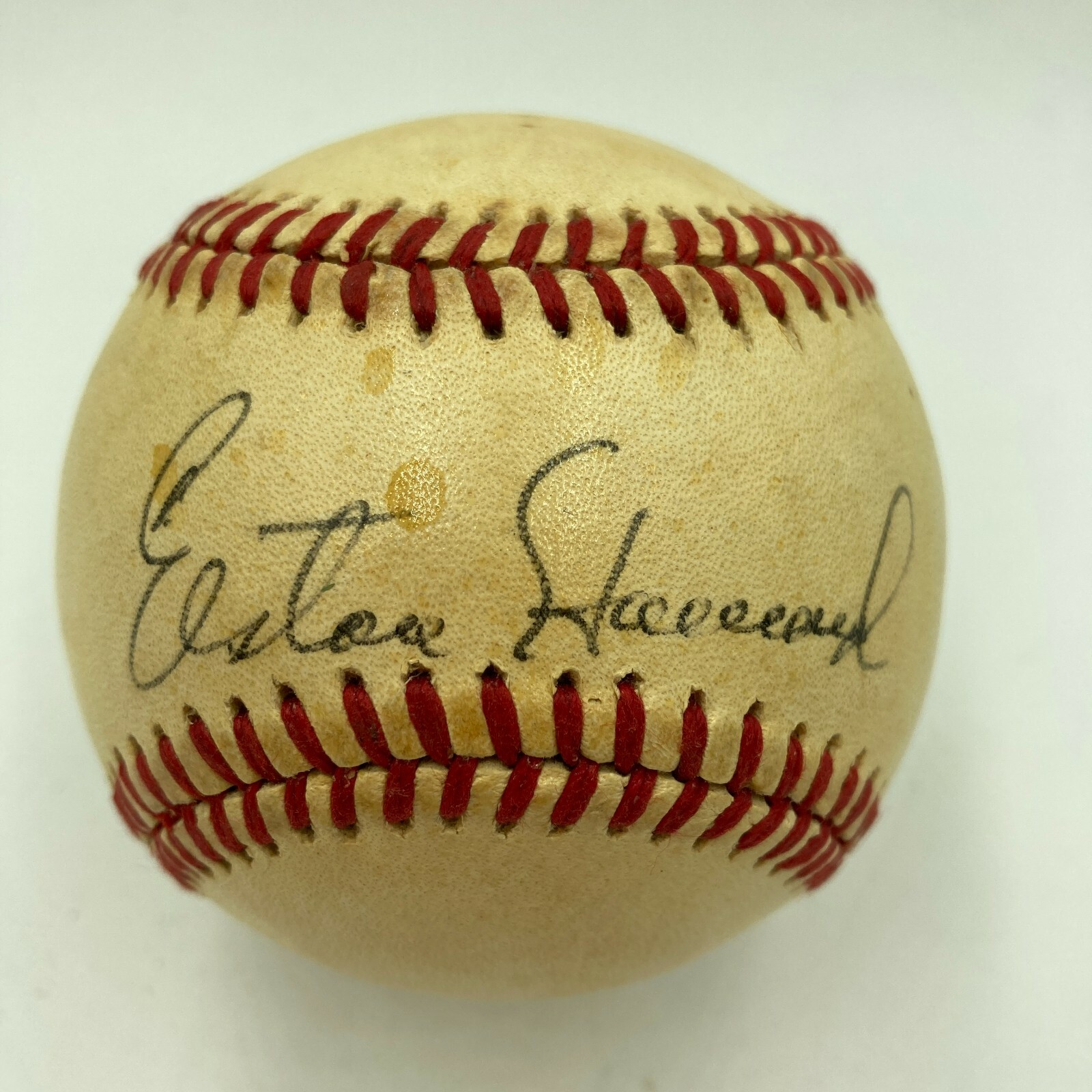 Beautiful Elston Howard Single Signed Baseball JSA COA Rare Sweet Spot Signature