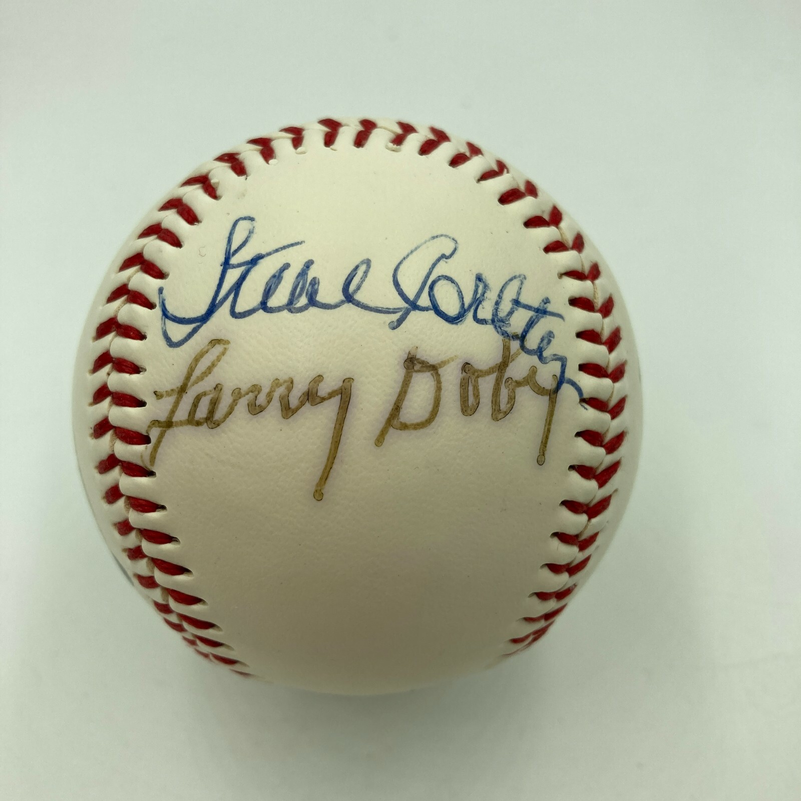 Larry Doby Steve Carlton Multi Signed 1995 B.A.T. Awards Baseball