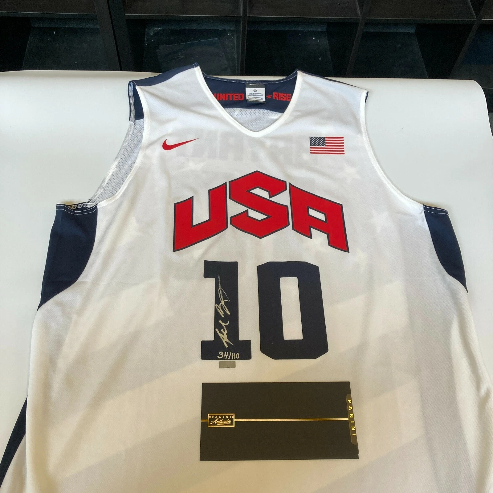 Kobe Bryant Signed Team USA Authentic Nike Olympics Jersey Panini COA #34/100